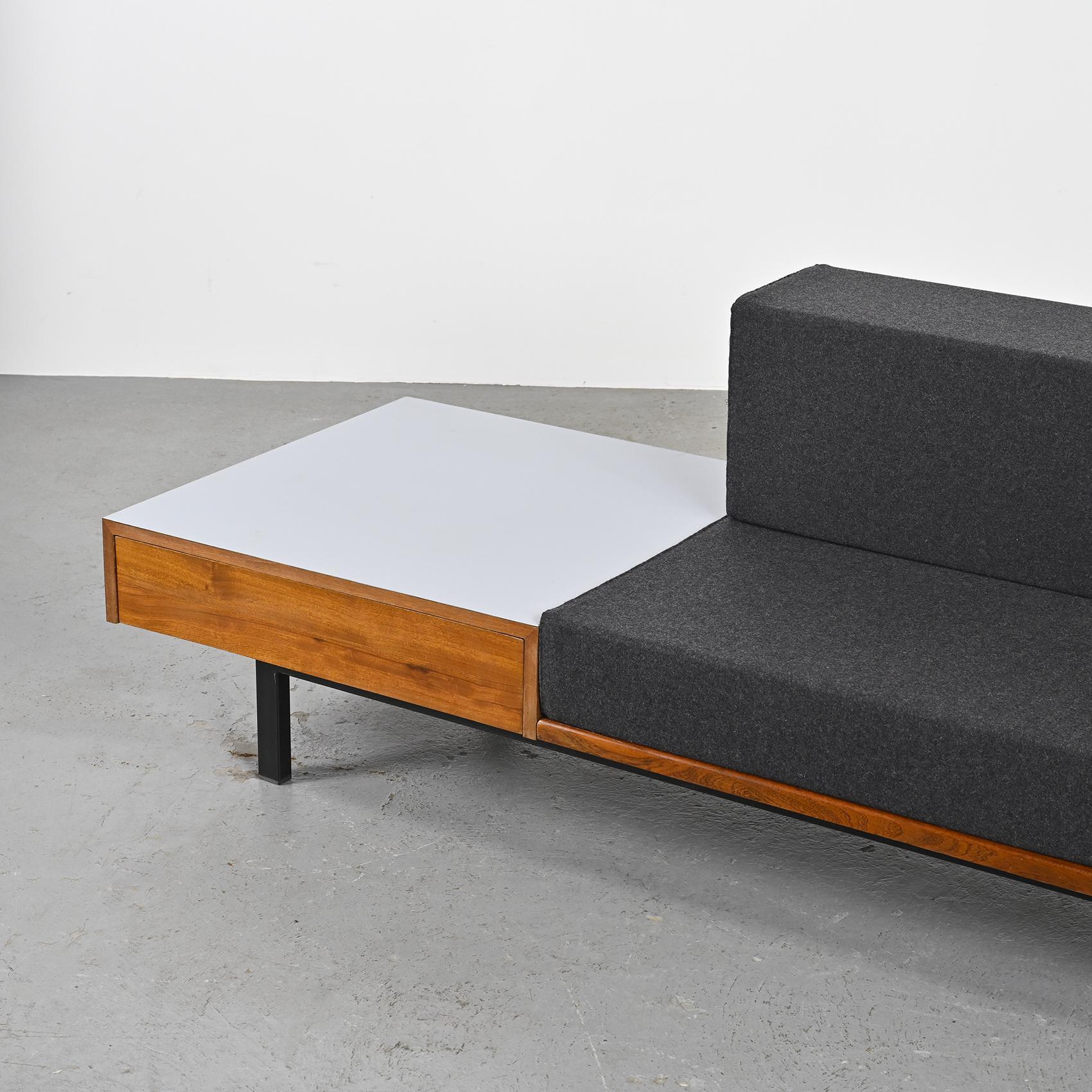 Charlotte Perriand Cansado Bench with Drawer Steph Simon In Good Condition In VILLEURBANNE, FR