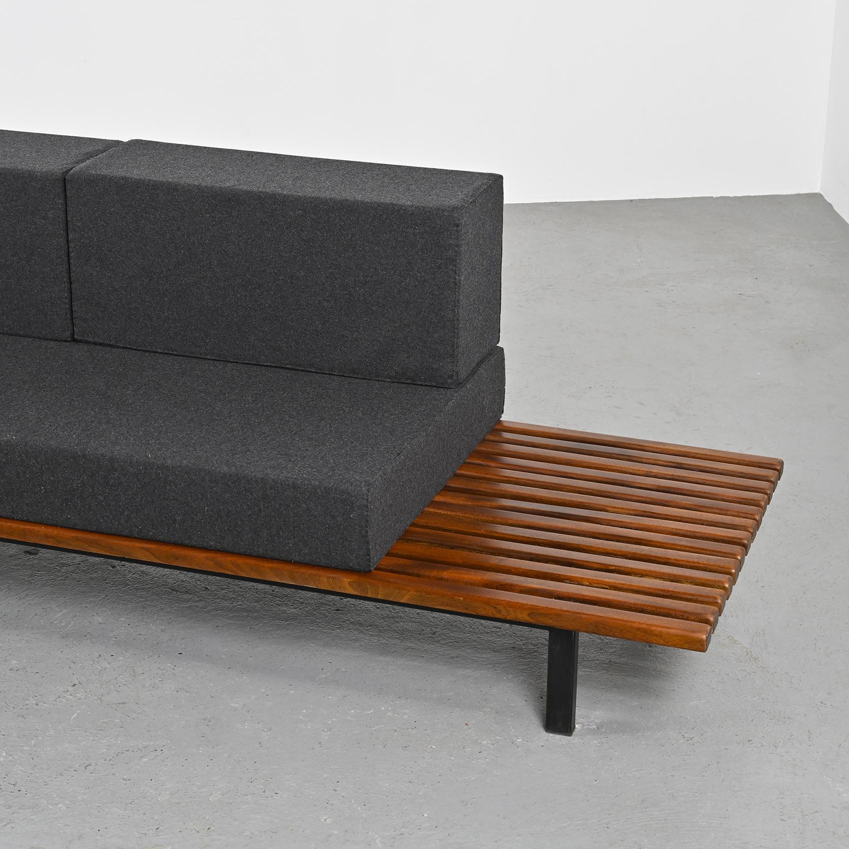 Mid-20th Century Charlotte Perriand Cansado Bench with Drawer Steph Simon