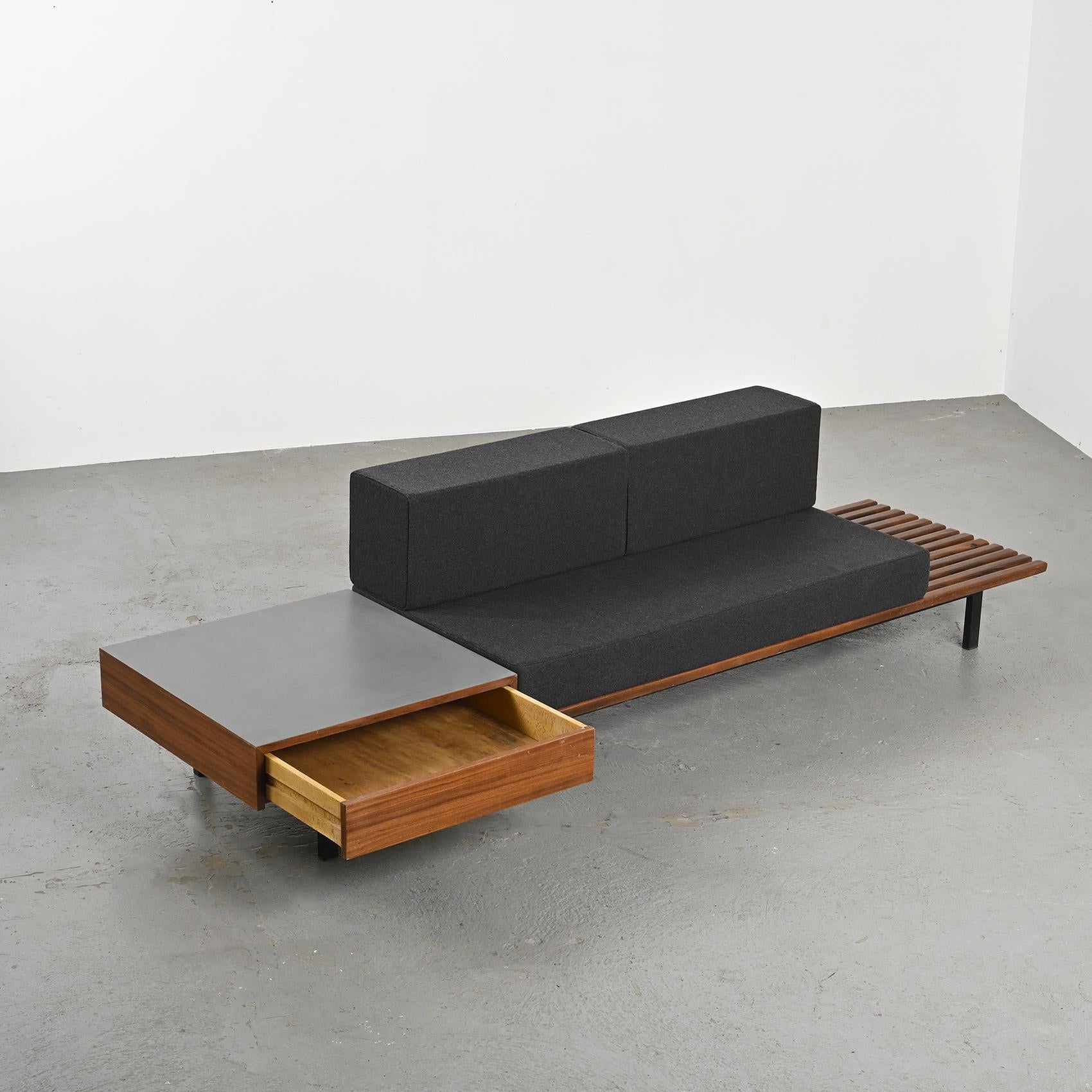 Mid-20th Century Charlotte Perriand Cansado Bench with Drawer Steph Simon