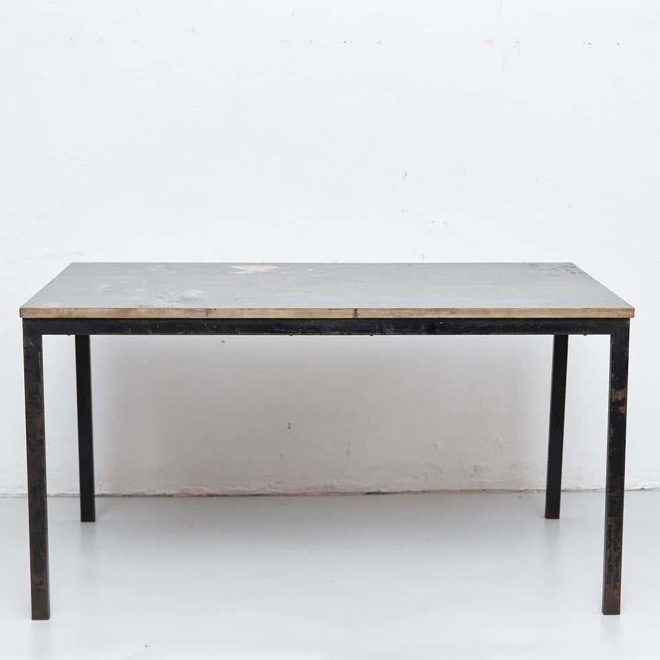 French Charlotte Perriand Cansado Gray Table, circa 1950 For Sale