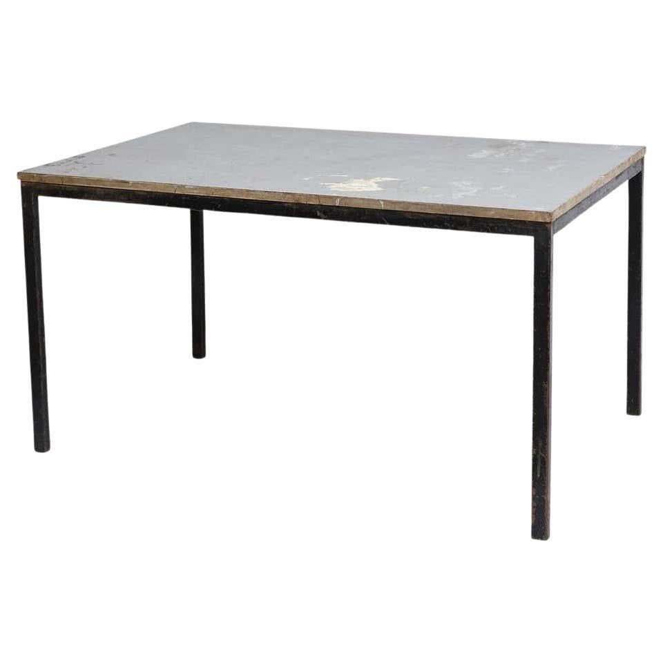 Charlotte Perriand Cansado Gray Table, circa 1950 In Fair Condition For Sale In Barcelona, Barcelona