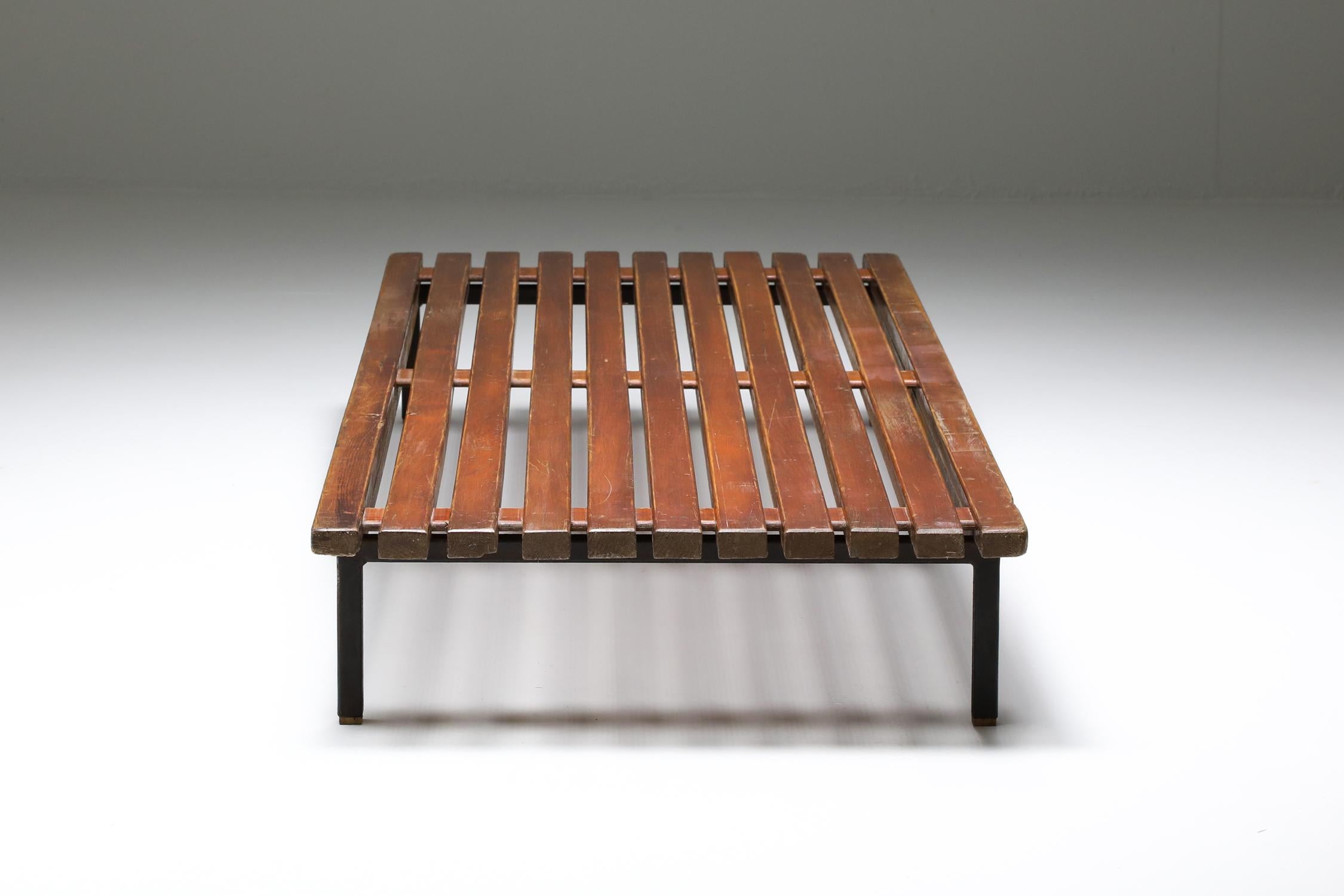 Mid-Century Modern Charlotte Perriand 'Cansado' Low Bench