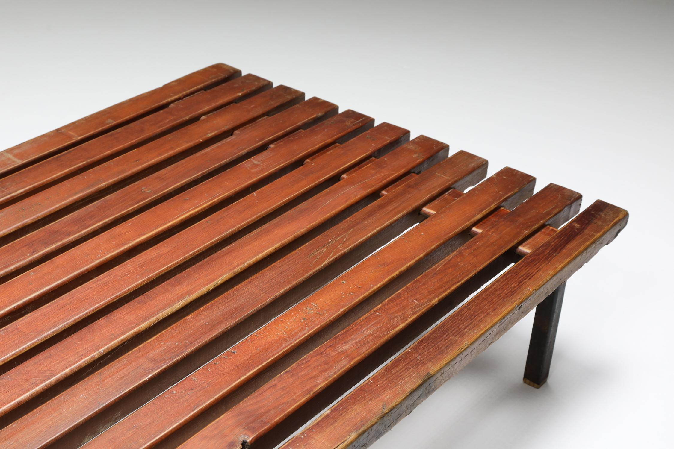 Mid-20th Century Charlotte Perriand 'Cansado' Low Bench