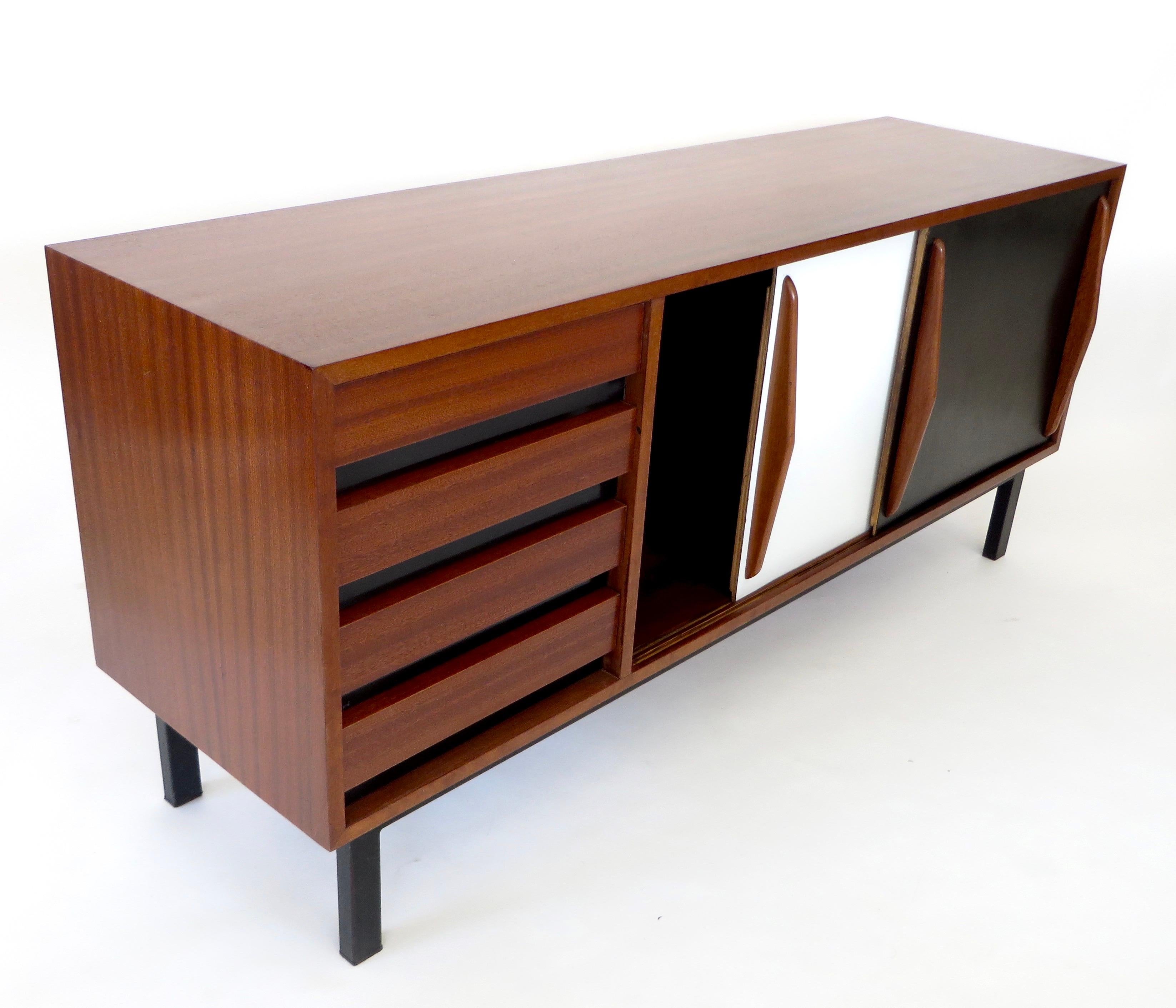 French Charlotte Perriand Cansado Mahoghany Sideboard