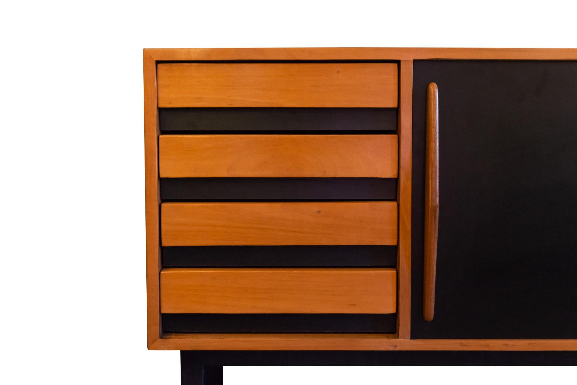 Charlotte Perriand, Cansado Sideboard, France, circa 1958, Mauritania In Good Condition In Nice, Cote d' Azur