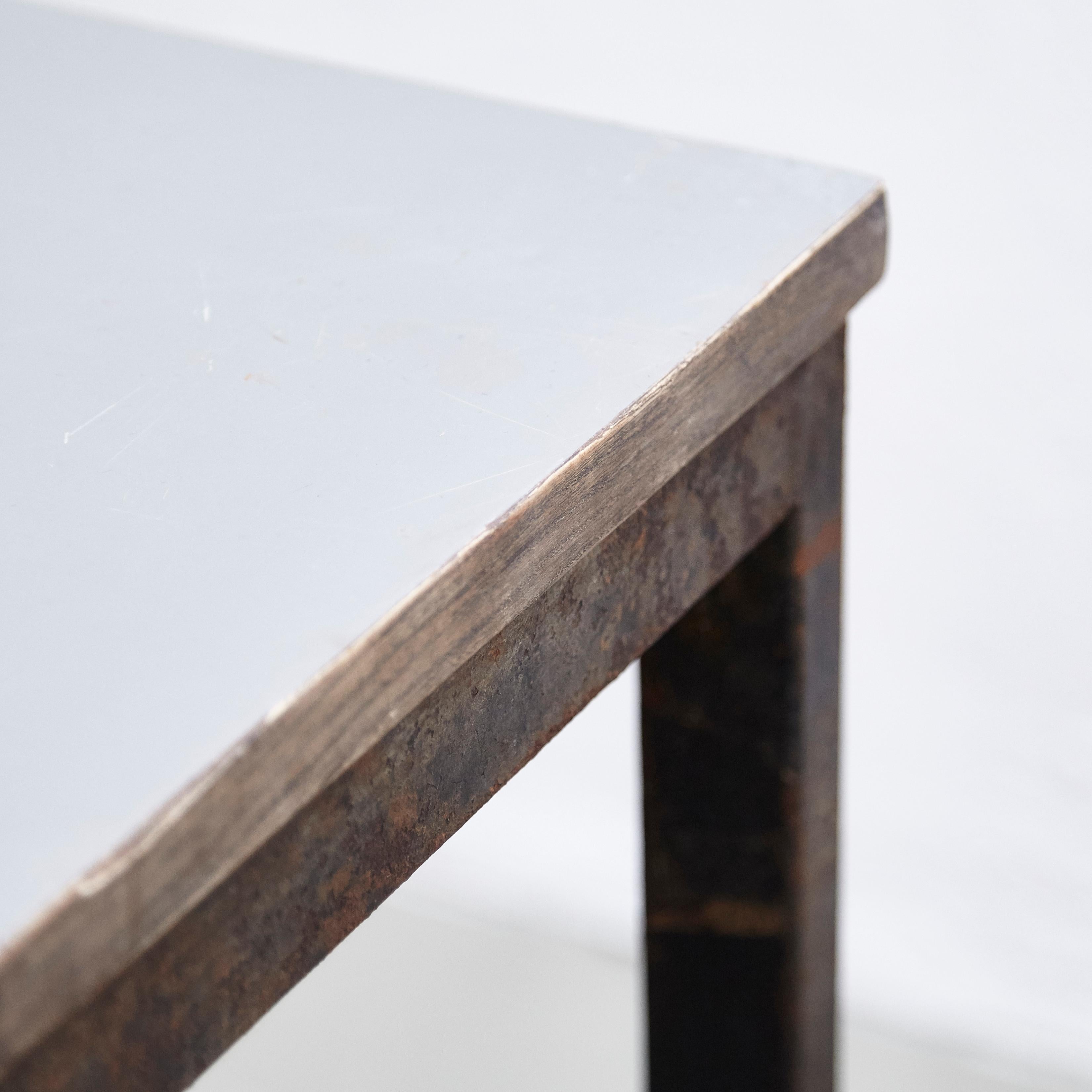 Charlotte Perriand, Mid Century Modern, Wood Metal Cansado Table, circa 1950 2