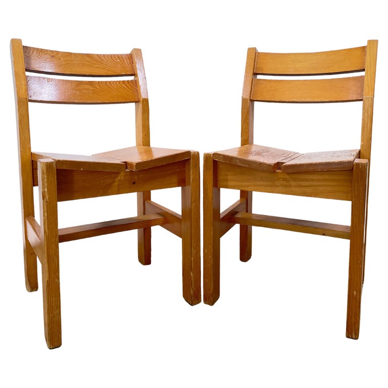 Charlotte Perriand Chairs from La Cascade at Les Arcs, 1600