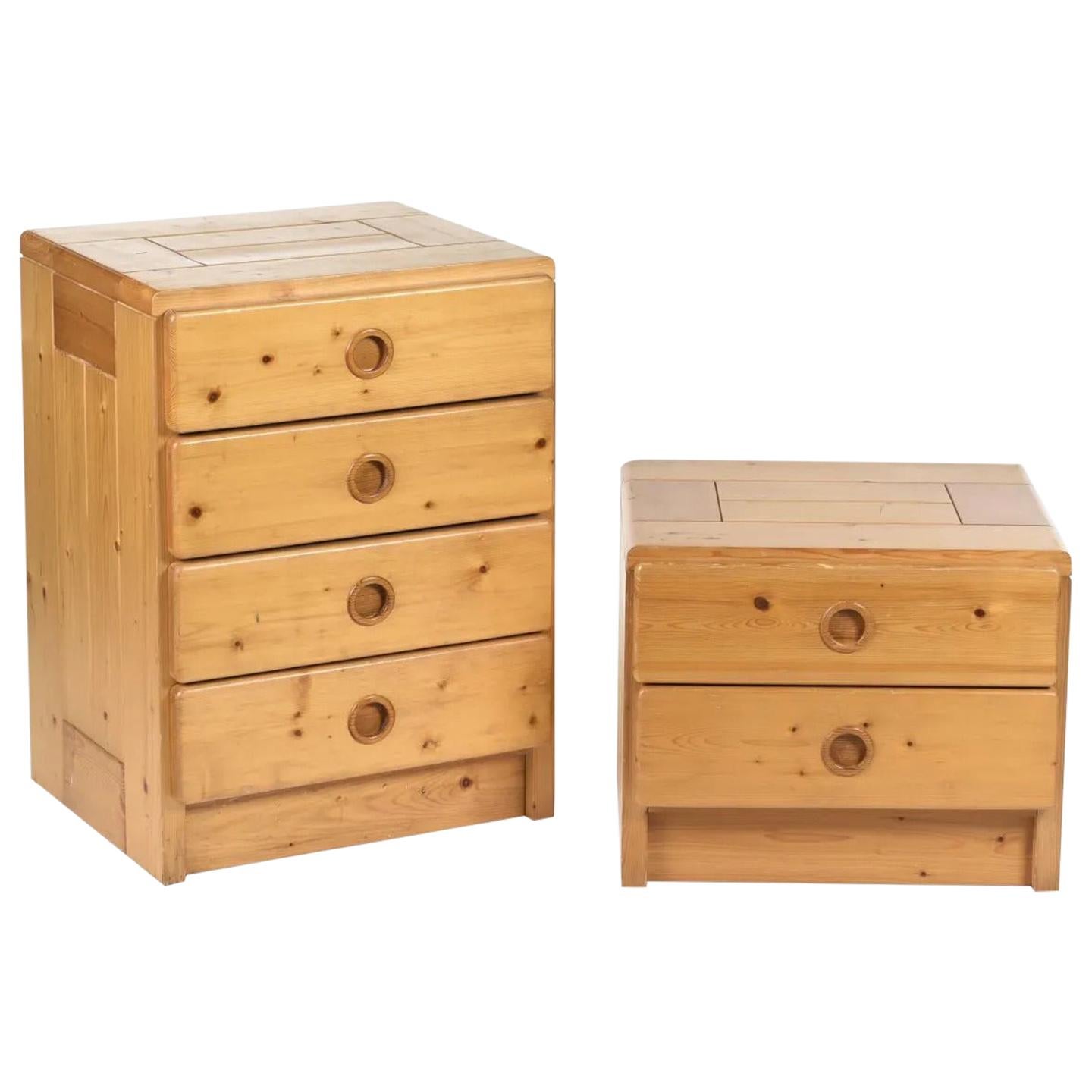 Charlotte Perriand, Chest of Drawers and a Bedside Table, Les Arcs