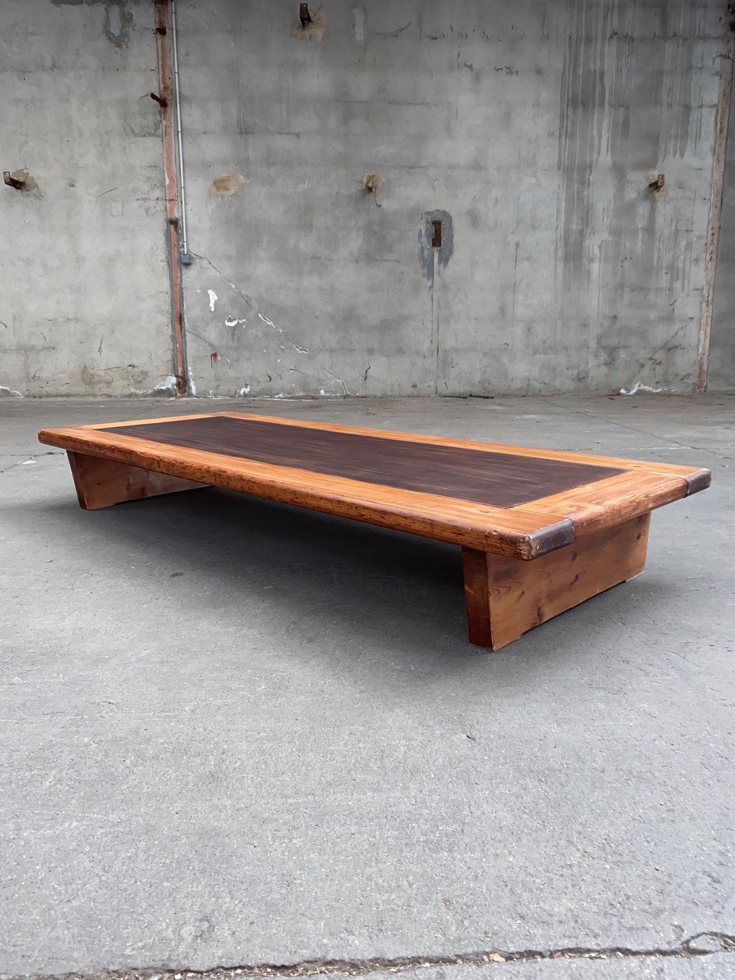 Charlotte Perriand worked from 1946 in Meribel les Allues, she often approached the architect and friend Christian Durupt for the fitting out of her chalets in the ski resort. This bench comes from a 1950 chalet in the heart of the resort. It is