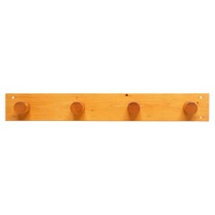Vintage Charlotte Perriand Coat Rack with Four Hooks for Les Arcs, Pinewood, 1970s