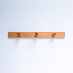 Charlotte Perriand Coat Rack with Three Hooks for Les Arcs, Pinewood, 1970s