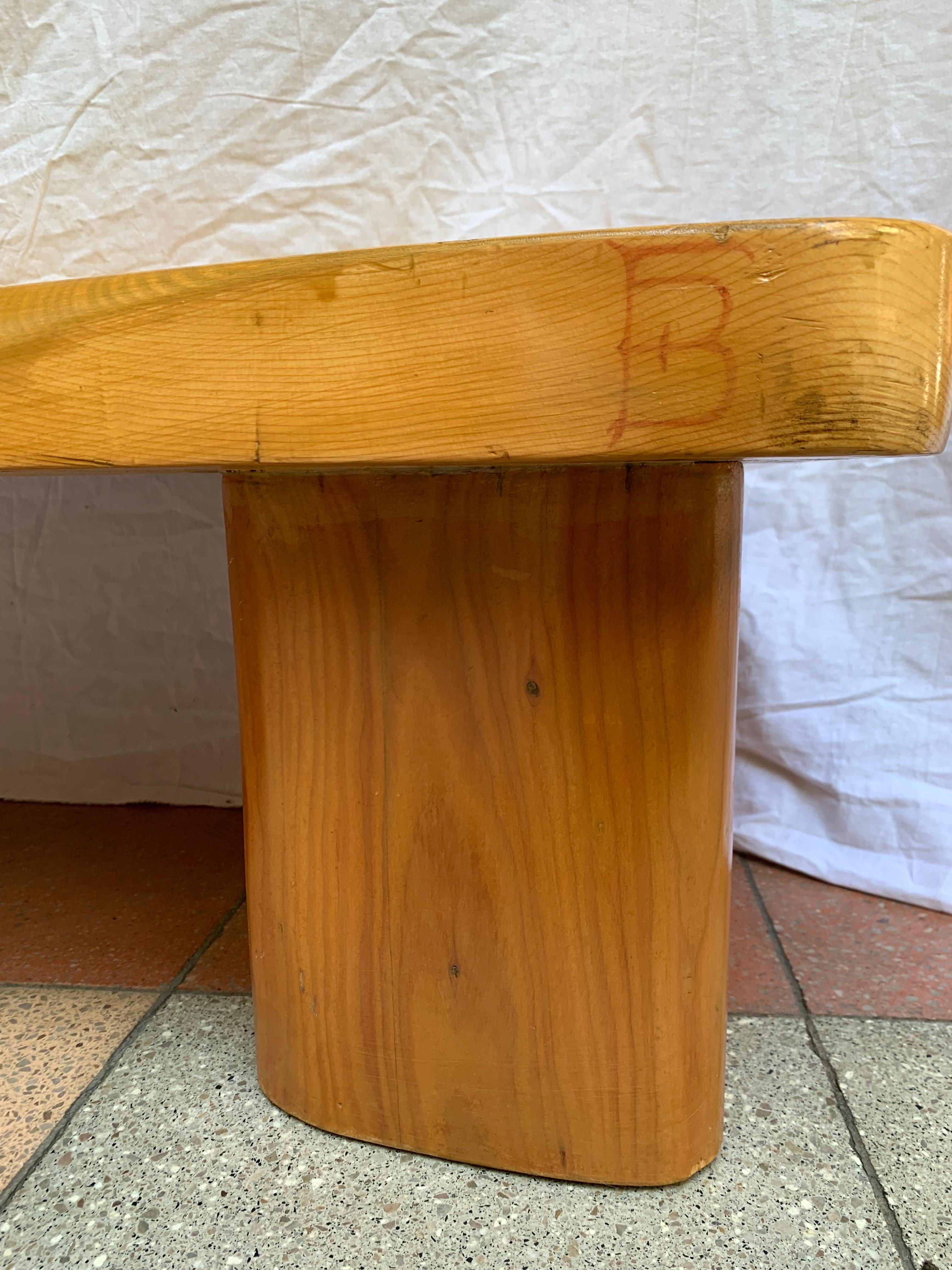 Charlotte Perriand, Coffee Table Les Arcs, 1969 In Good Condition In Saint ouen, FR