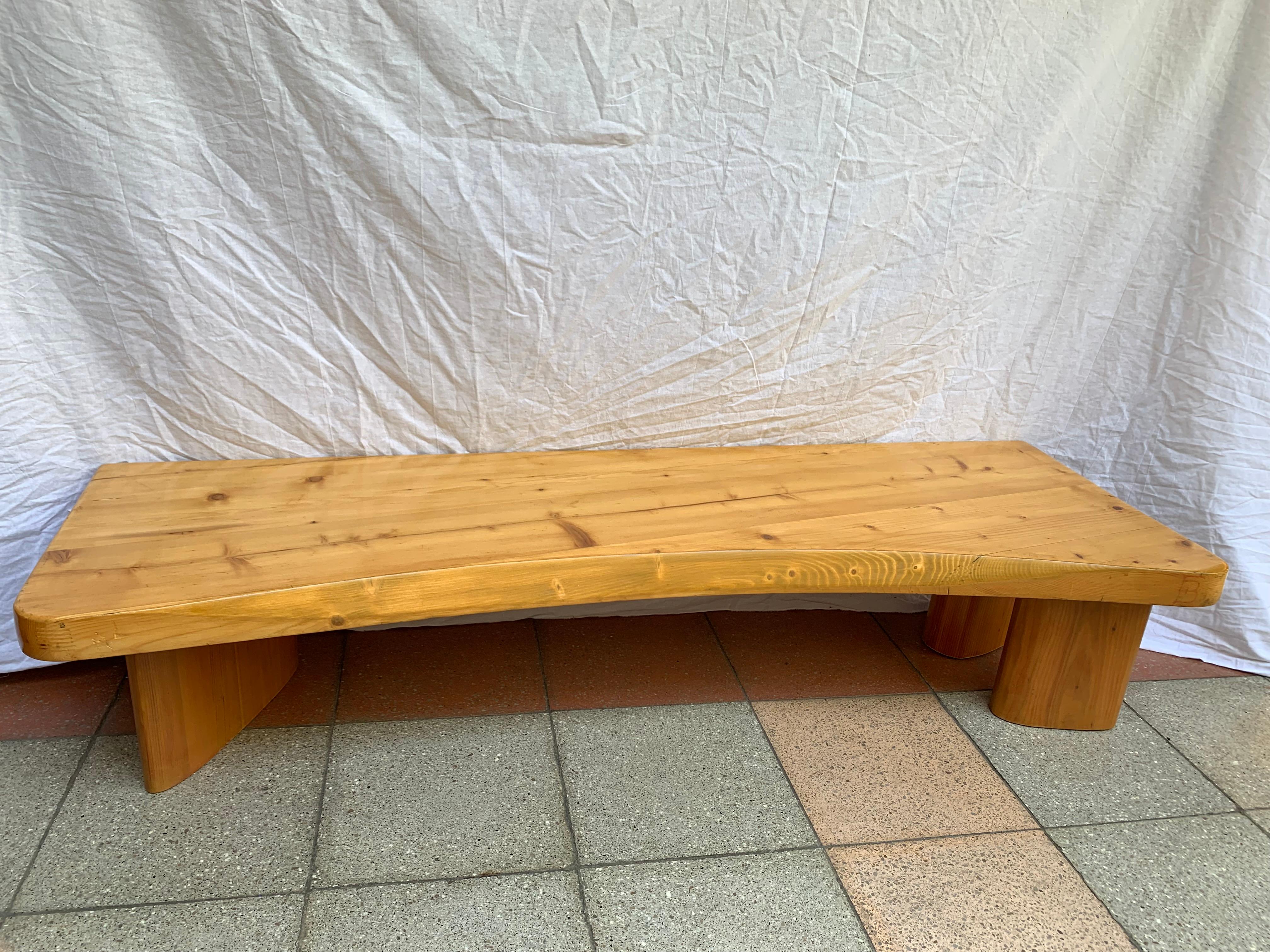 Wood Charlotte Perriand, Coffee Table Les Arcs, 1969