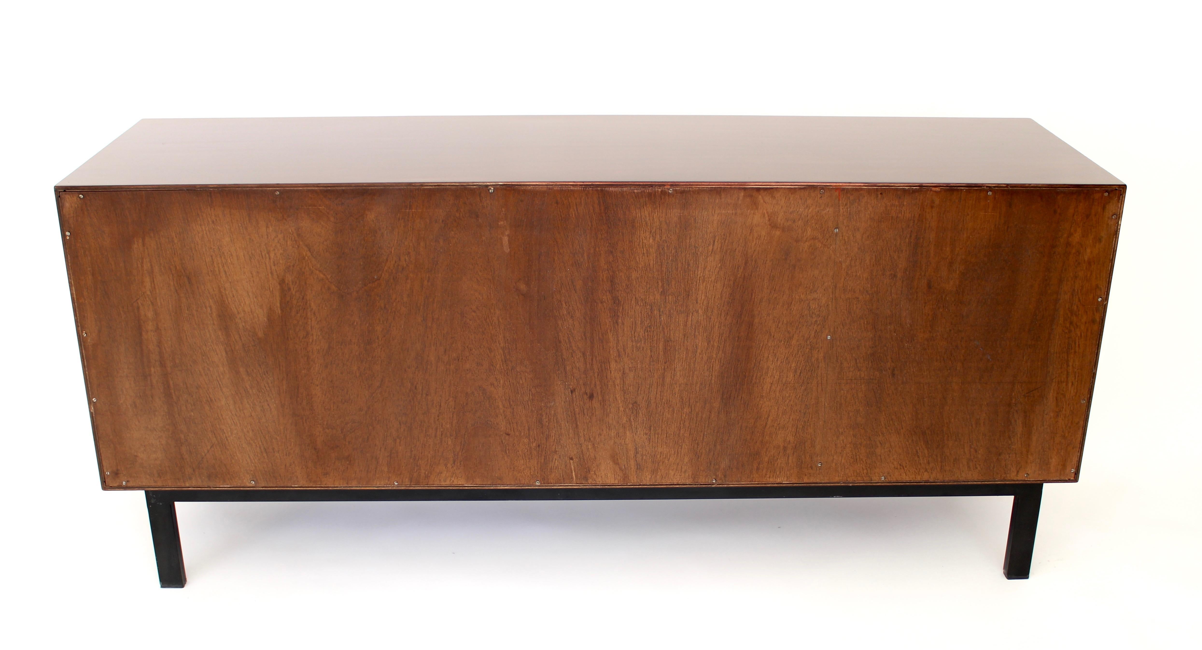 Charlotte Perriand Consado Sideboard Buffet Mahogany Wood Black White Laminate 2