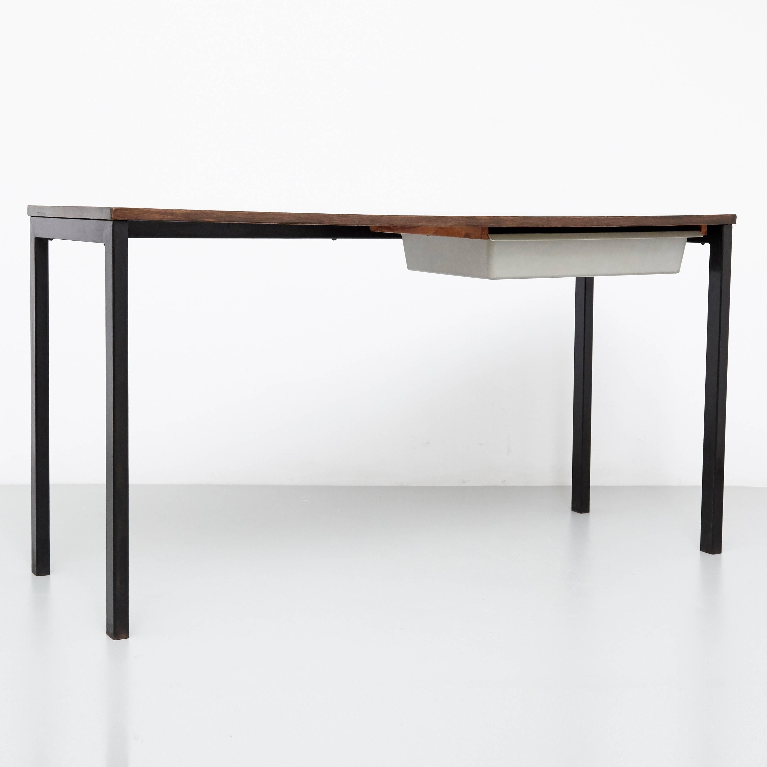 Mid-Century Modern Charlotte Perriand Console with Drawer Cite Cansado, circa 1950