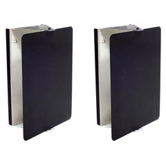 Charlotte Perriand "CP1" Black Metal Sconces, France, 1960s