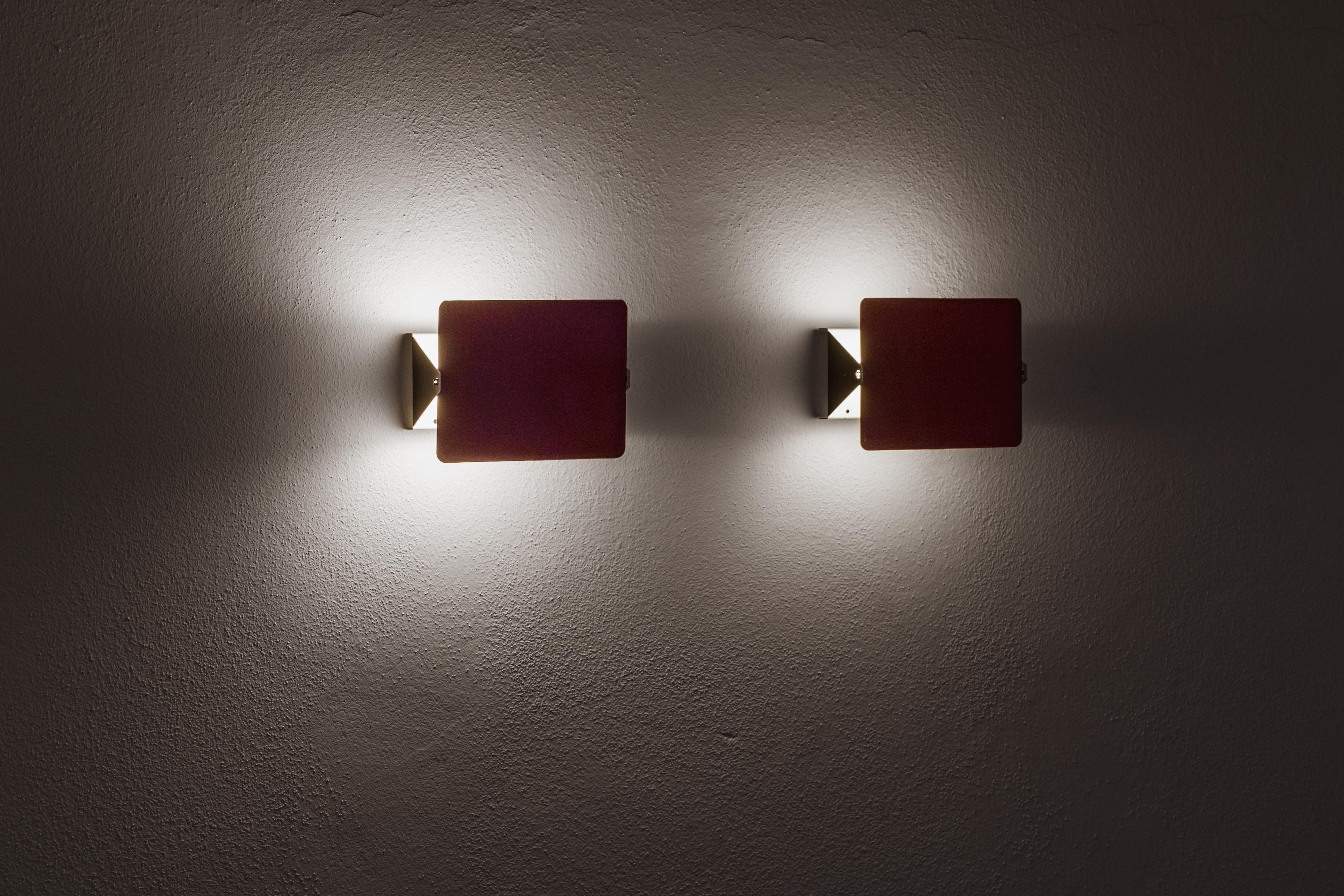 Charlotte Perriand “CP1” Sconces for Steph Simon, Red, 1958, Set of 2 For Sale 4
