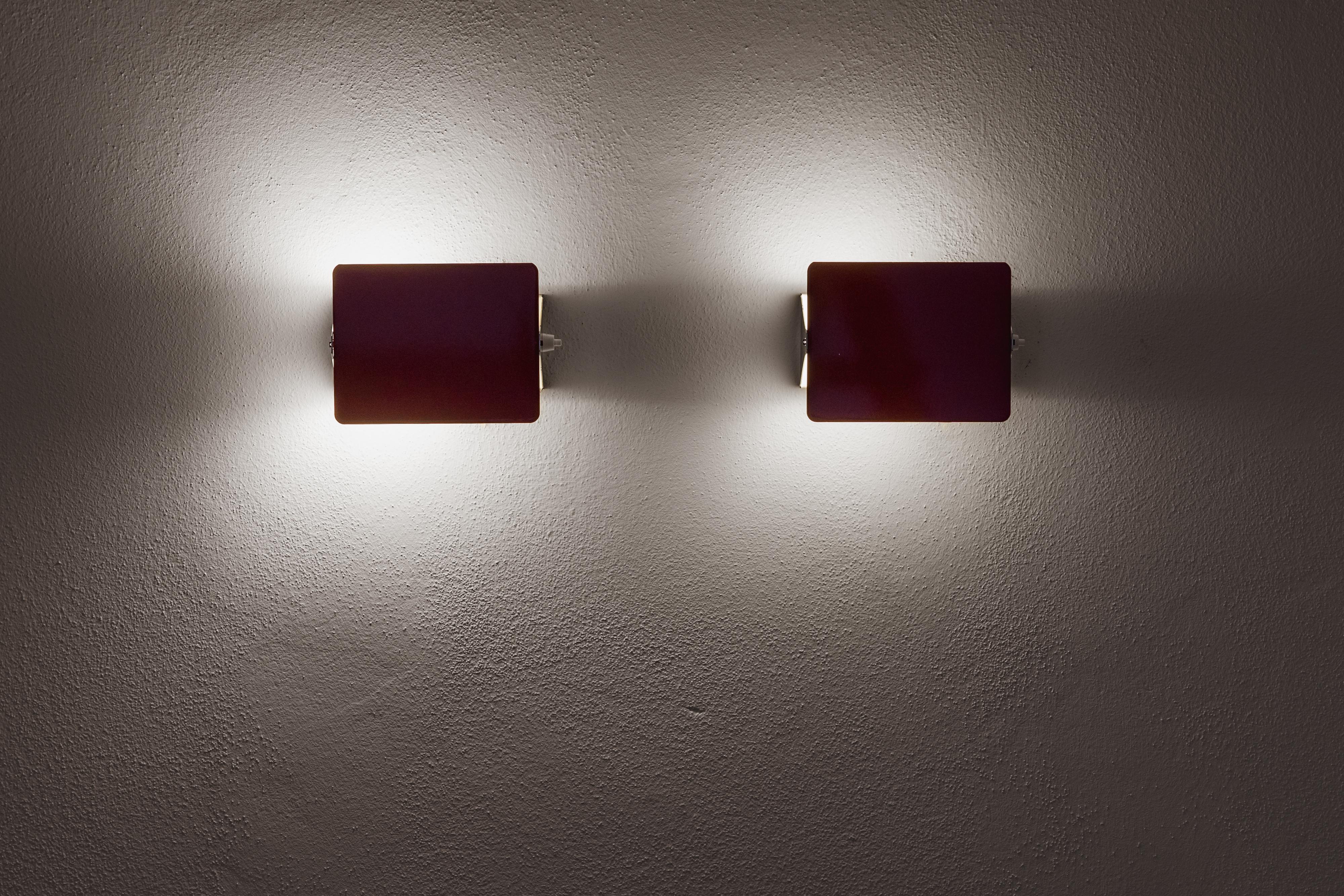 Charlotte Perriand “CP1” Sconces for Steph Simon, Red, 1958, Set of 2 For Sale 2