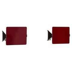Charlotte Perriand “CP1” Sconces for Steph Simon, Red, 1958, Set of 2