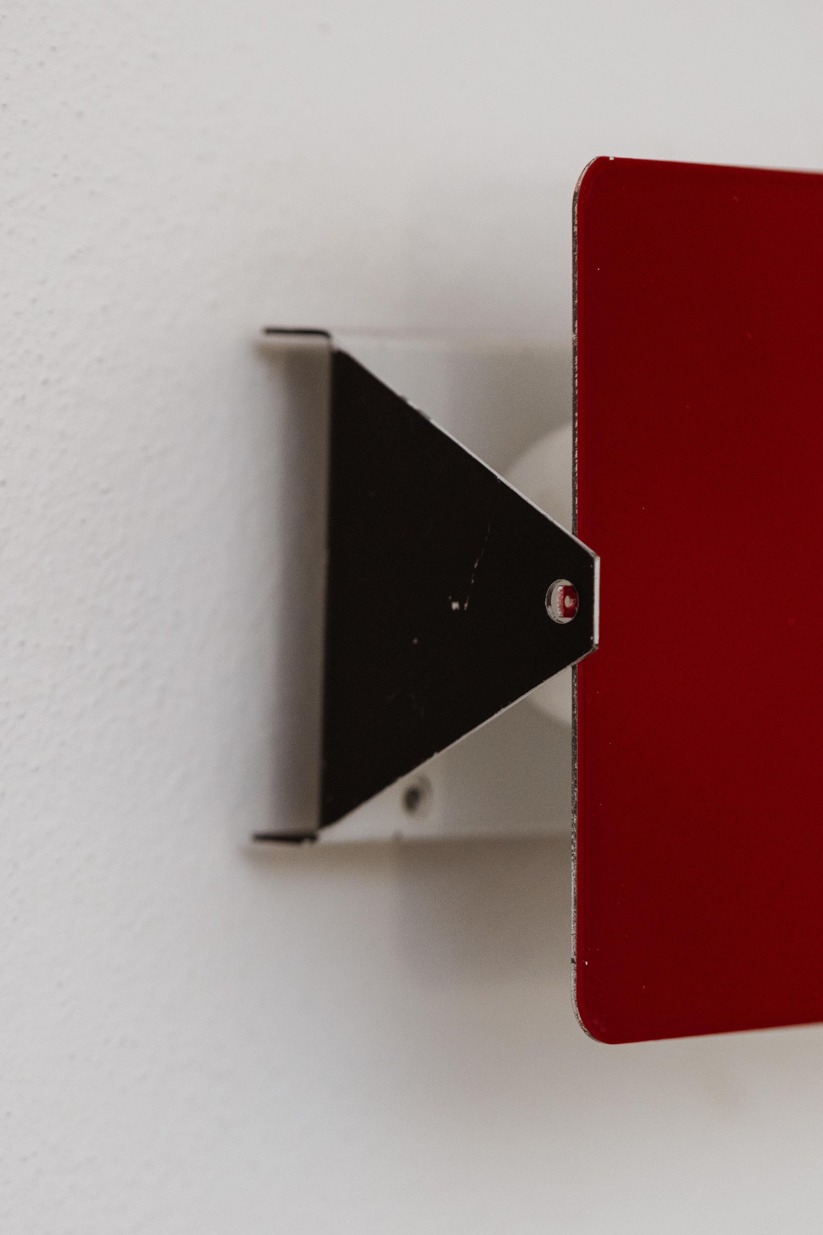 Charlotte Perriand “CP1” Sconces for Steph Simon, Red, 1958, Set of 4 For Sale 1