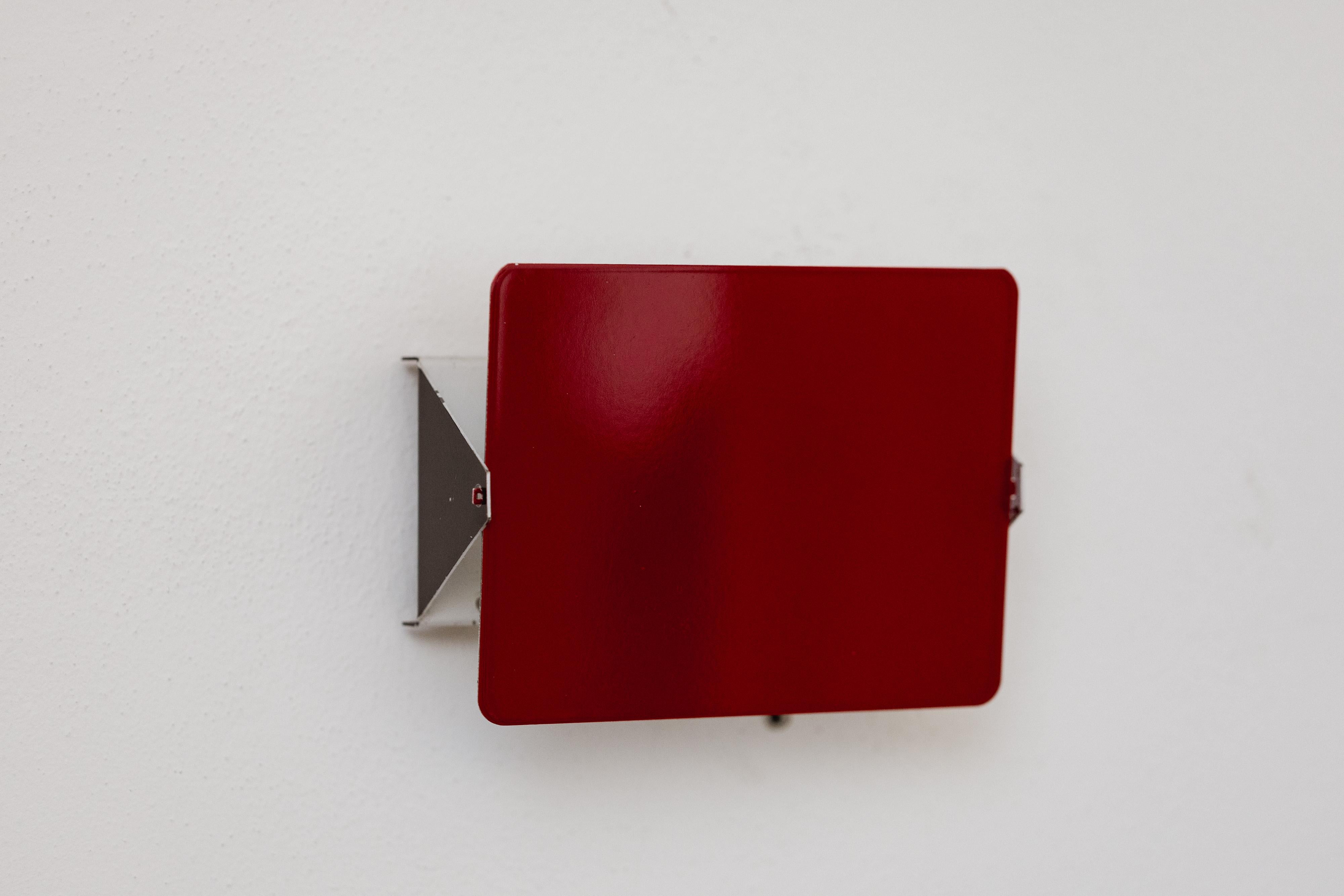 Charlotte Perriand “CP1” Sconces for Steph Simon, Red, 1958, Set of 4 For Sale 2