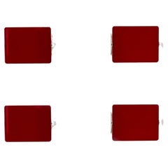 Charlotte Perriand “CP1” Sconces for Steph Simon, Red, 1958, Set of 4