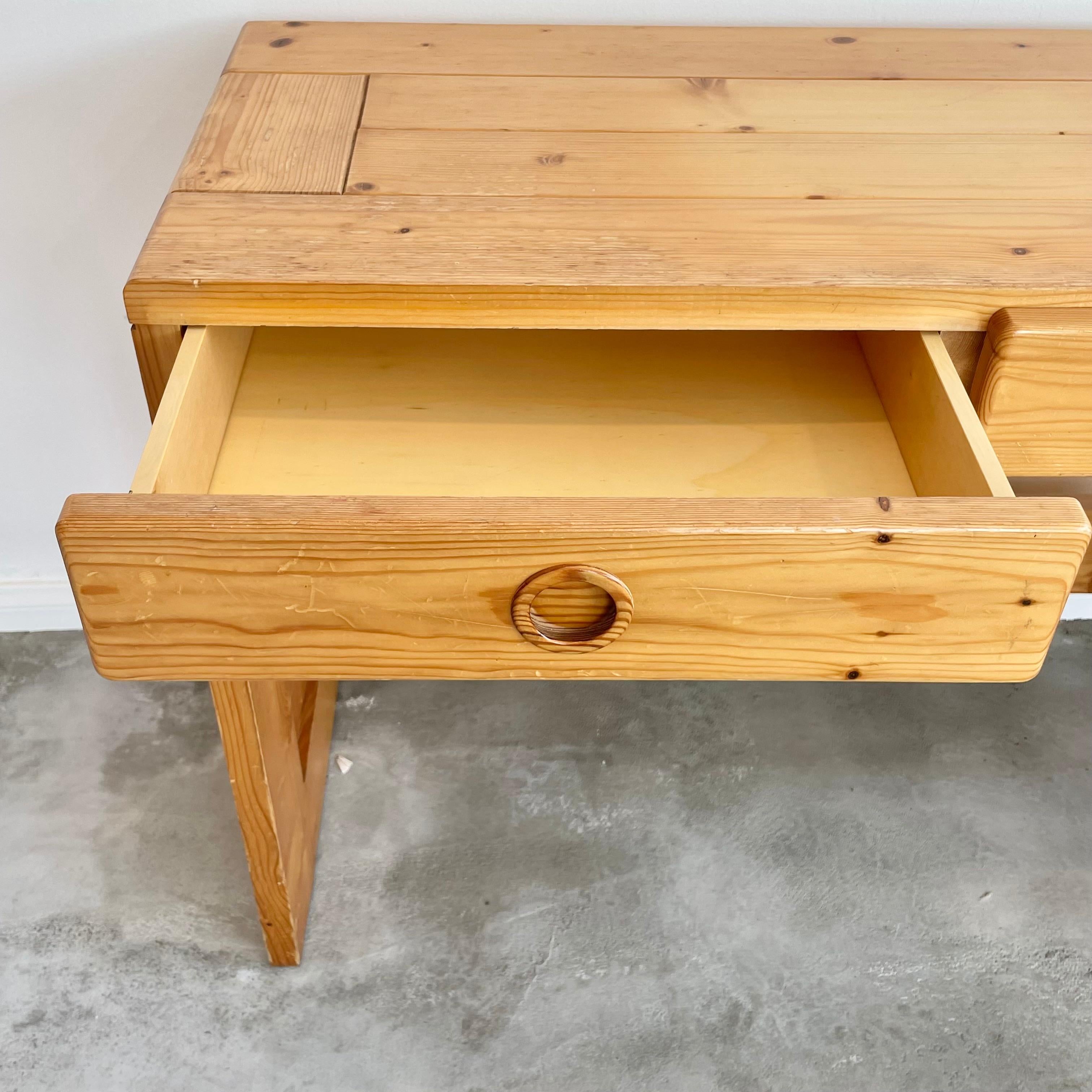 Mid-20th Century Charlotte Perriand Desk for Les Arcs with Matching Stool For Sale