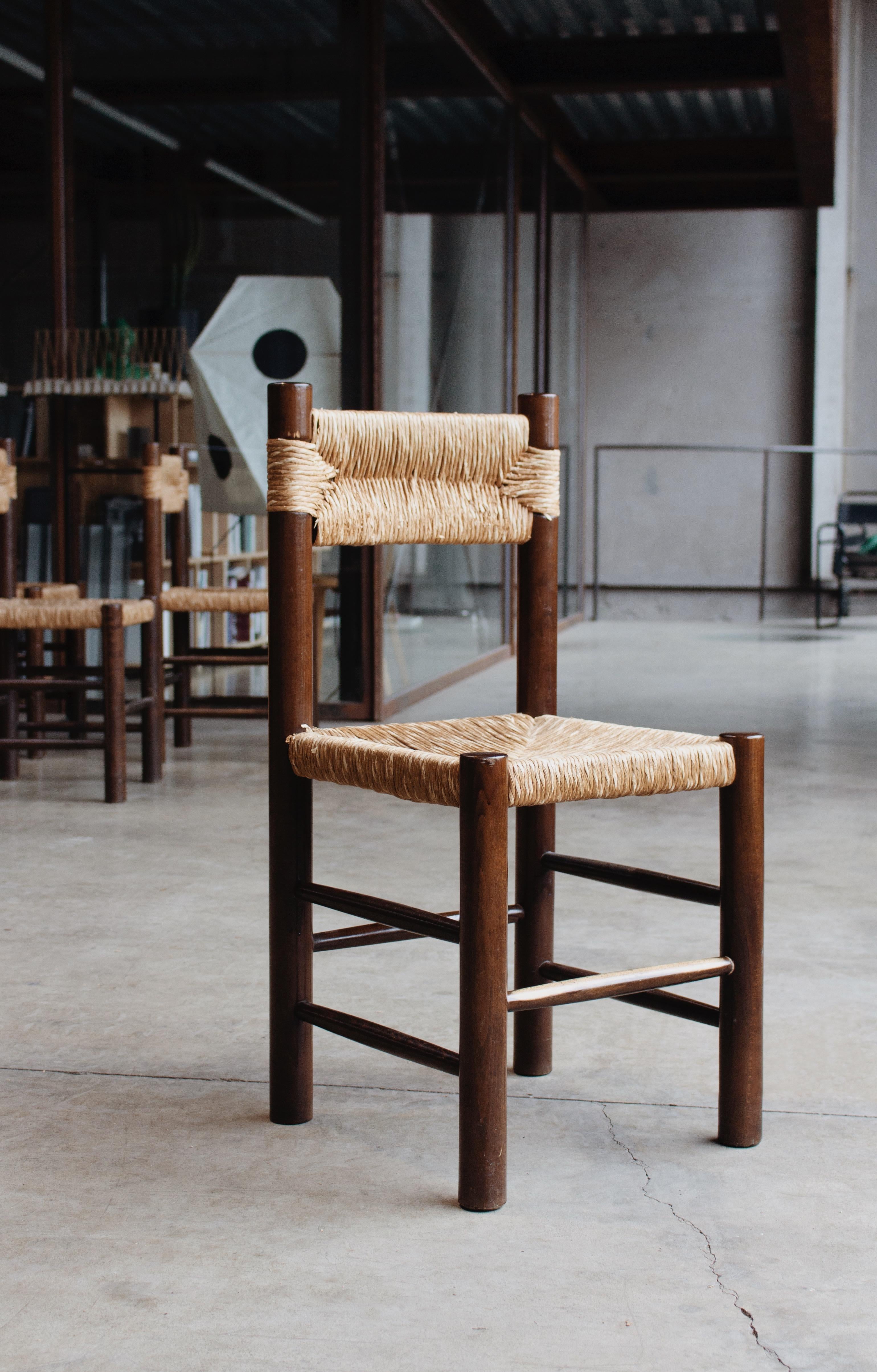 Chaises de salle à manger Charlotte Perriand pour Robert Sentou, 1964, lot de 14 en vente 10