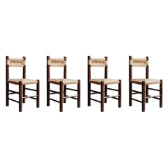 Chaises de salle à manger Charlotte Perriand pour Robert Sentou, 1964, lot de 4