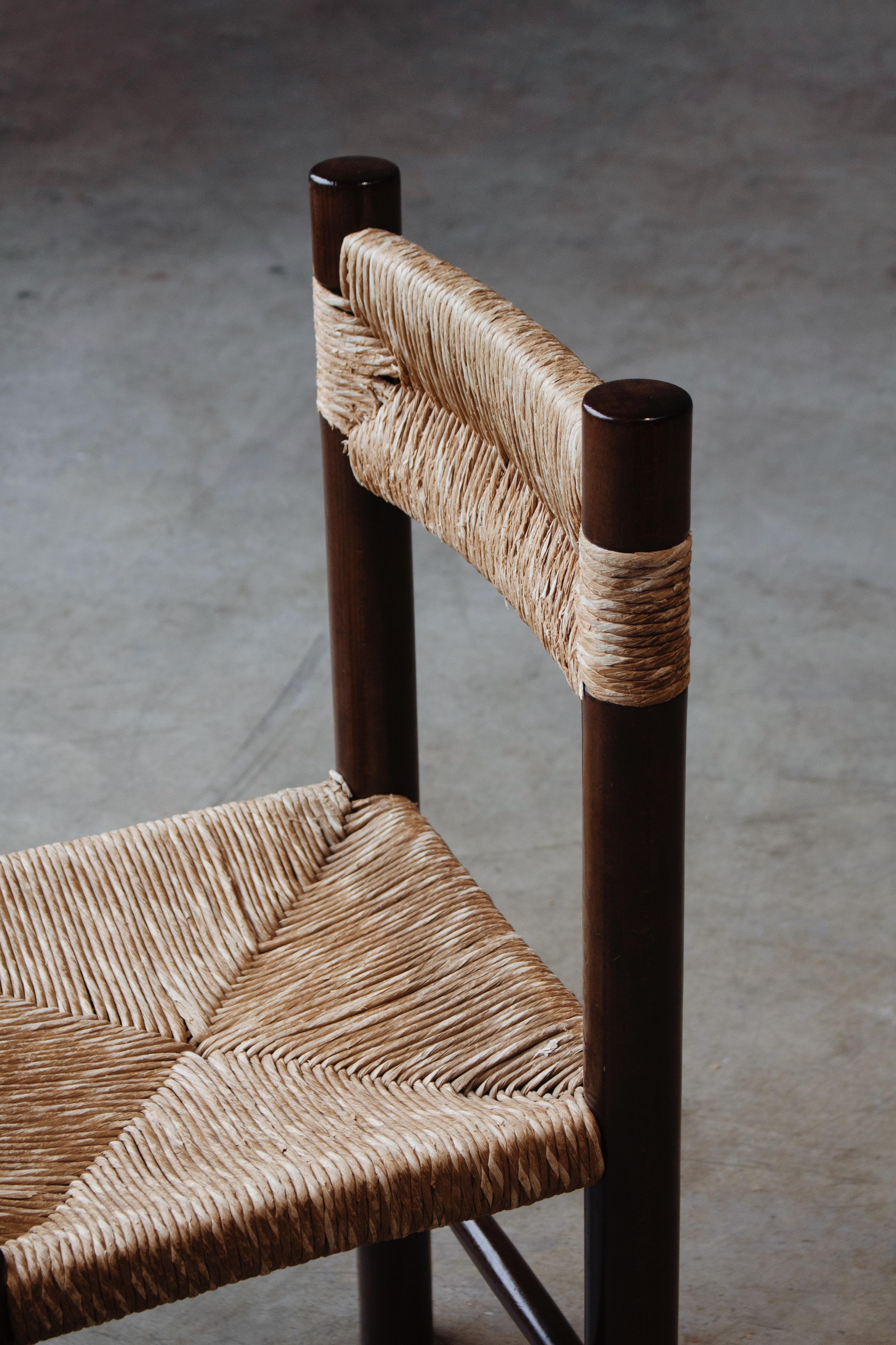 Chaises de salle à manger Charlotte Perriand pour Robert Sentou, 1964, lot de 6 en vente 9