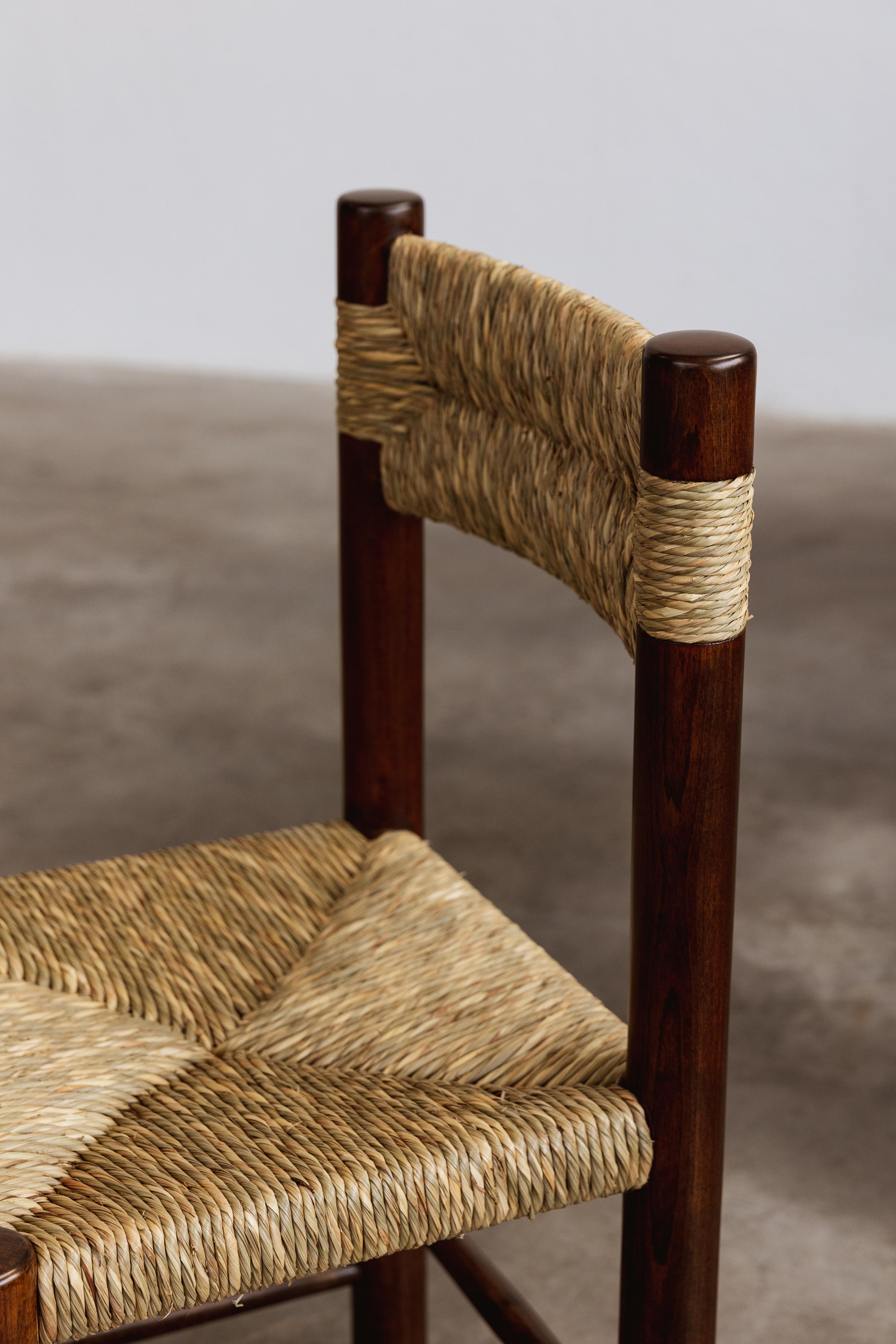 Mid-Century moderno Sedie da pranzo Charlotte Perriand per Robert Sentou, 1964, Set di 6