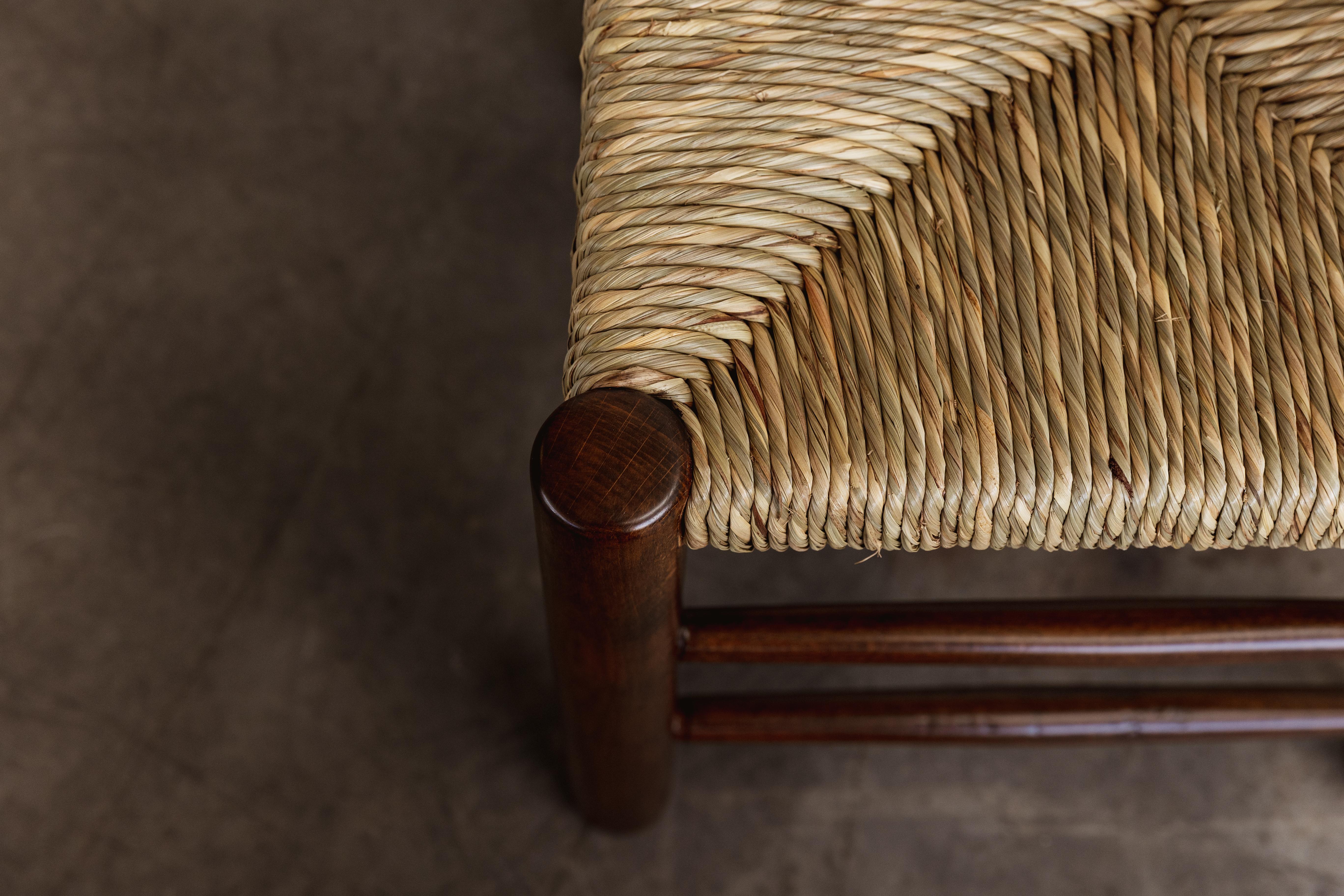 Sedie da pranzo Charlotte Perriand per Robert Sentou, 1964, Set di 6 In condizioni buone a Lonigo, Veneto