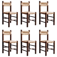 Charlotte Perriand Dining Chairs for Robert Sentou, 1964, Set of 6