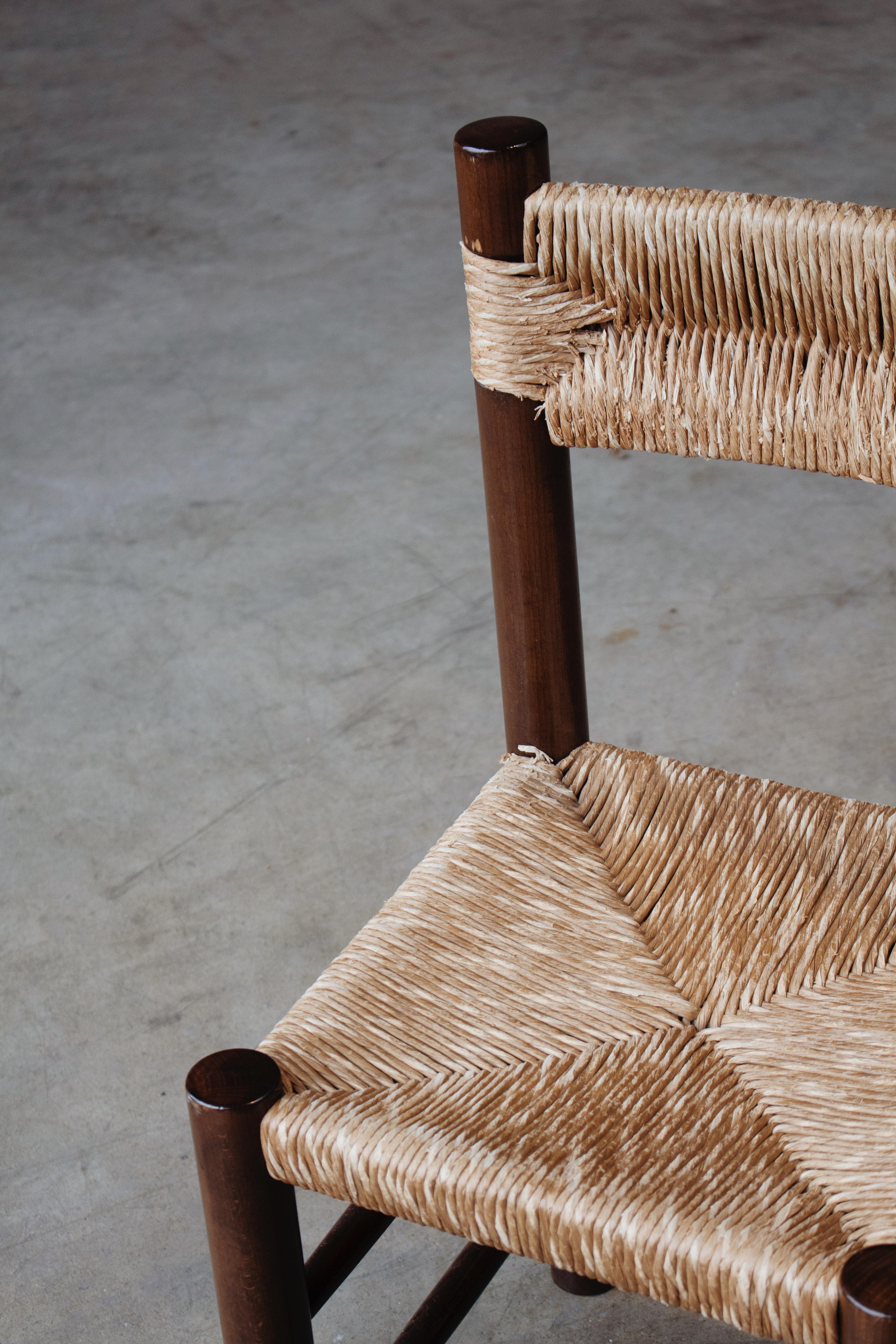 Sedie da pranzo Charlotte Perriand per Robert Sentou, 1964, set di 8 pezzi in vendita 6