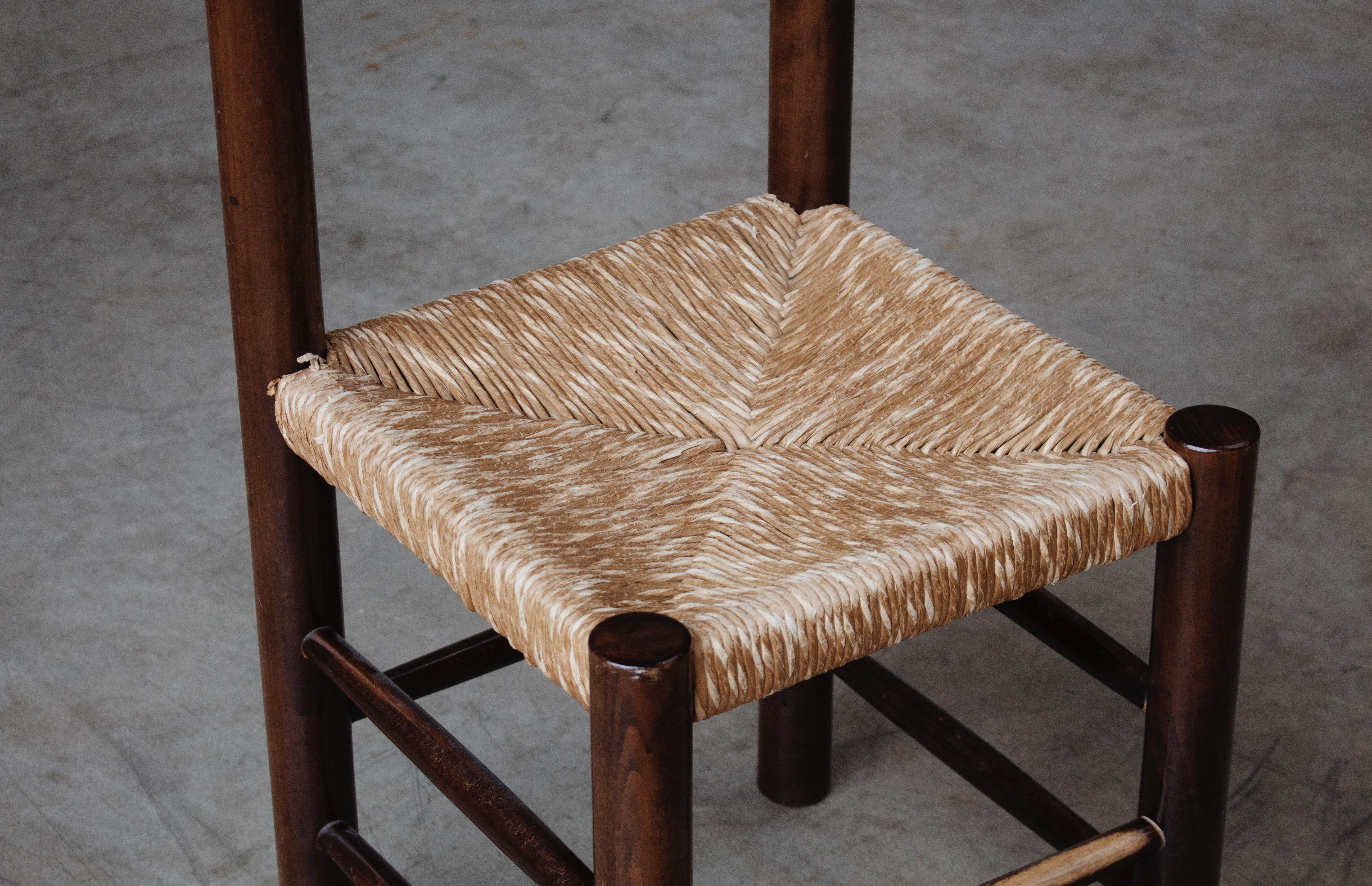 Sedie da pranzo Charlotte Perriand per Robert Sentou, 1964, set di 8 pezzi in vendita 2