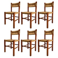 Charlotte Perriand Dining Chairs, France 1960s, Set of 6