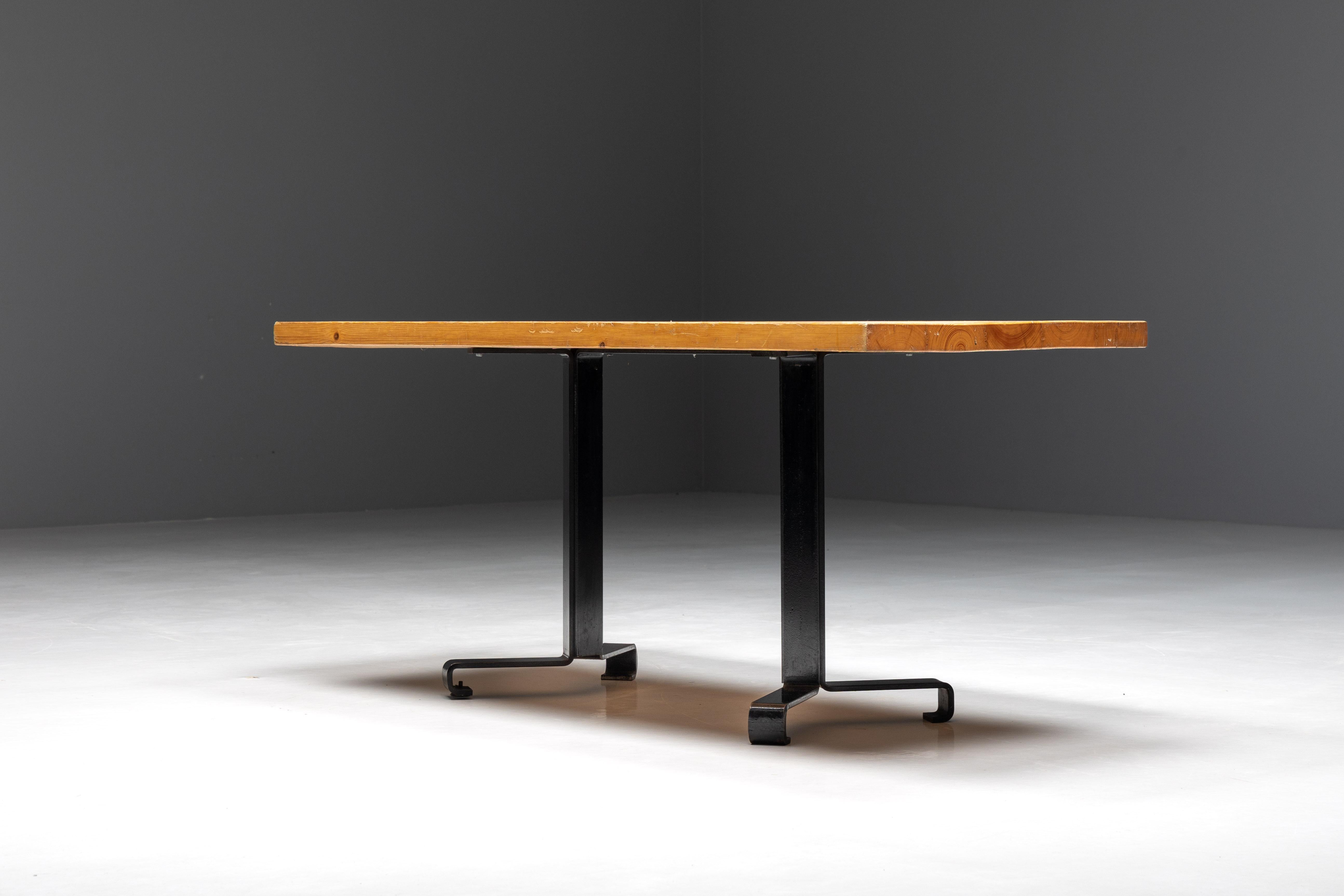 Dining Table by Charlotte Perriand for 'Les Arcs', France, 1960s For Sale 1