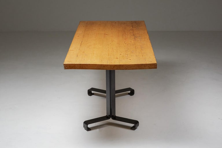 Mid-Century Modern Charlotte Perriand Dining Table Les Arcs For Sale