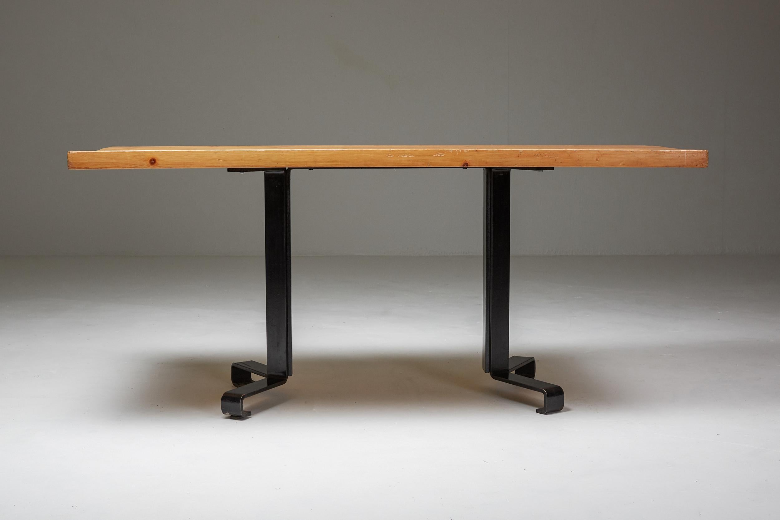 French Charlotte Perriand dining table Les Arcs
