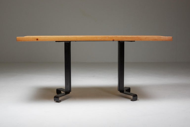 French Charlotte Perriand Dining Table Les Arcs For Sale