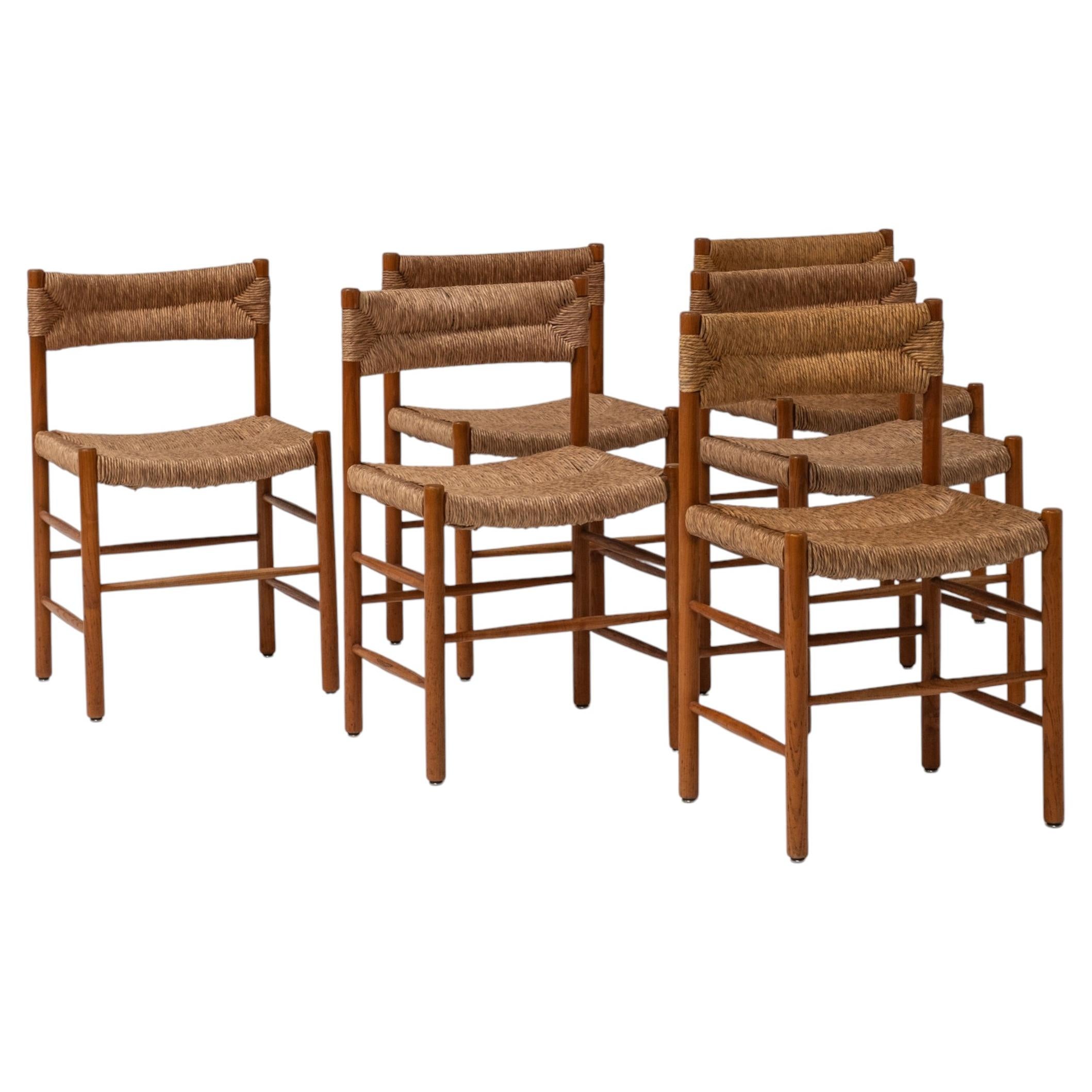 Charlotte Perriand “Dordogne” Chairs, Set of 6, France 1960s