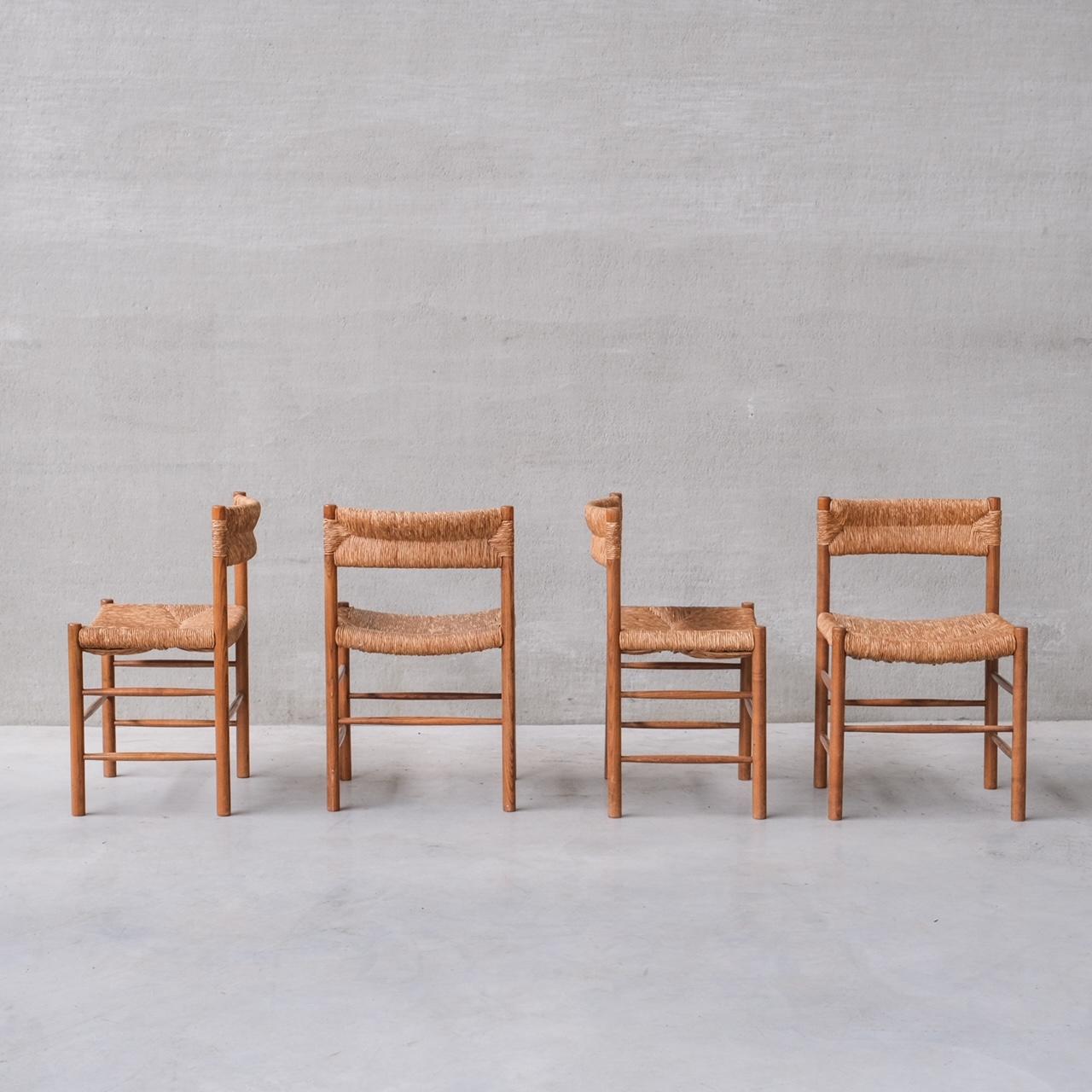 Charlotte Perriand 'Dordogne' Mid-Century Rush Dining Chairs For Sale 10