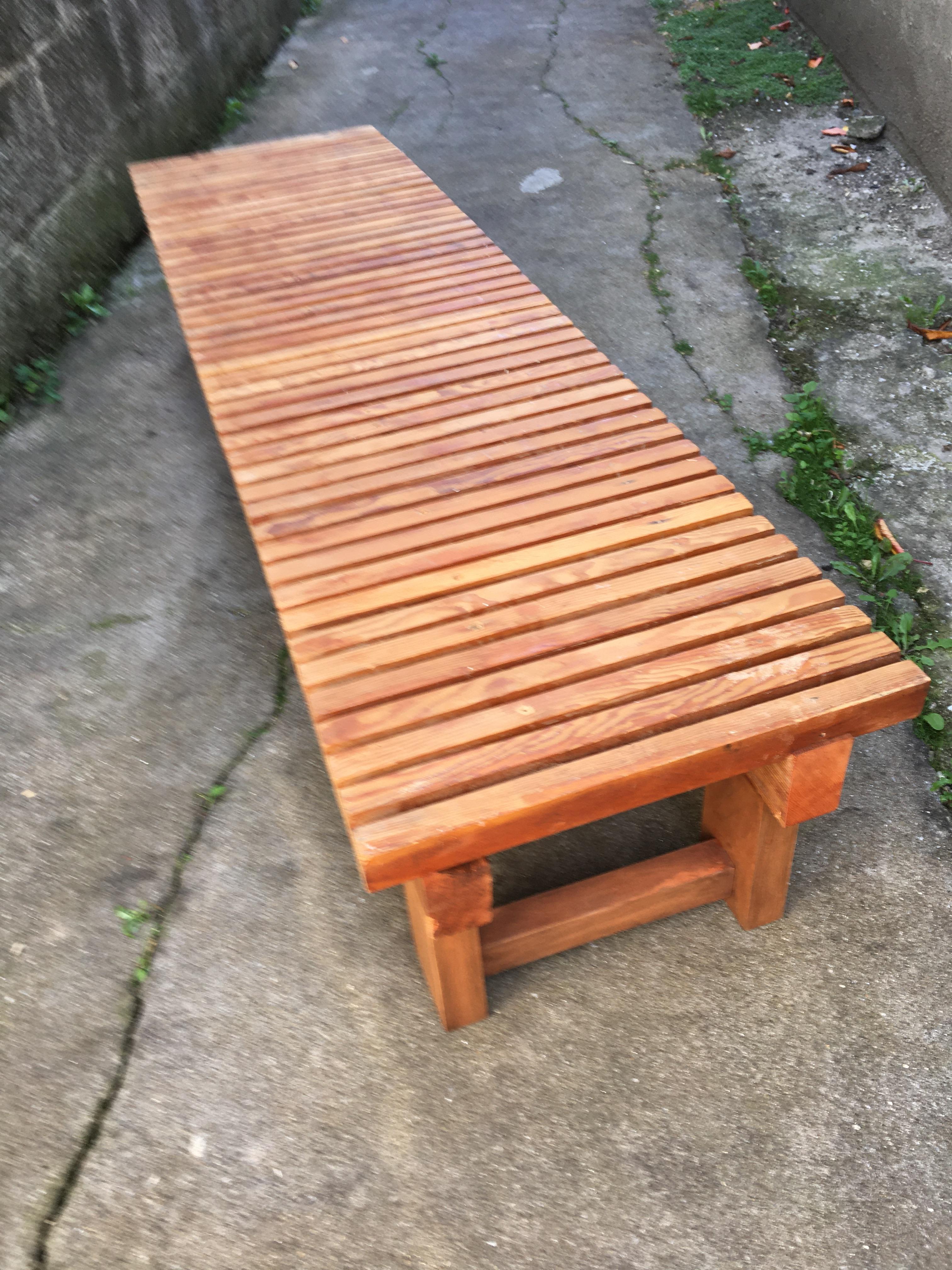 Mauritanian Charlotte Perriand Duckboard Bench, 1969