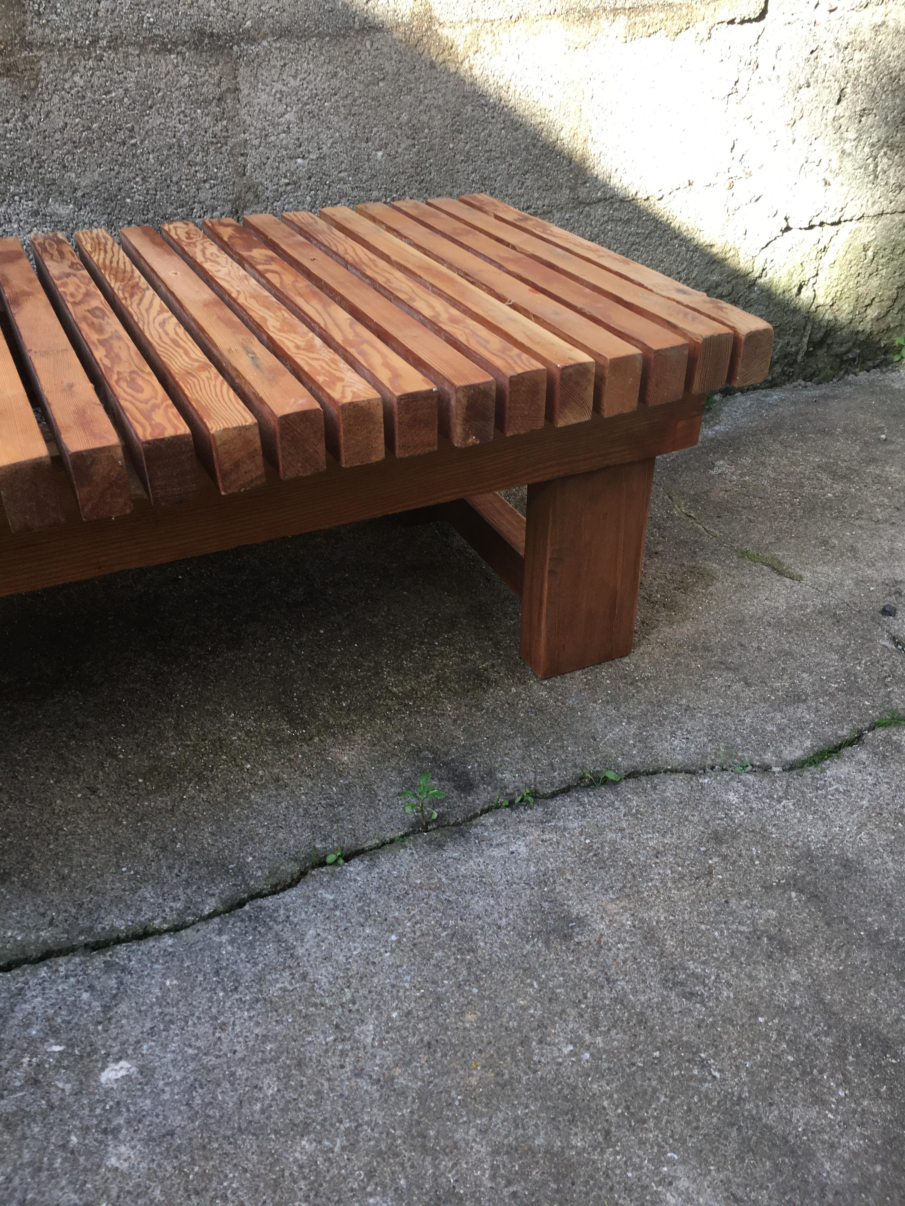 Charlotte Perriand Duckboard Bench, 1969 In Good Condition In Saint Ouen, FR