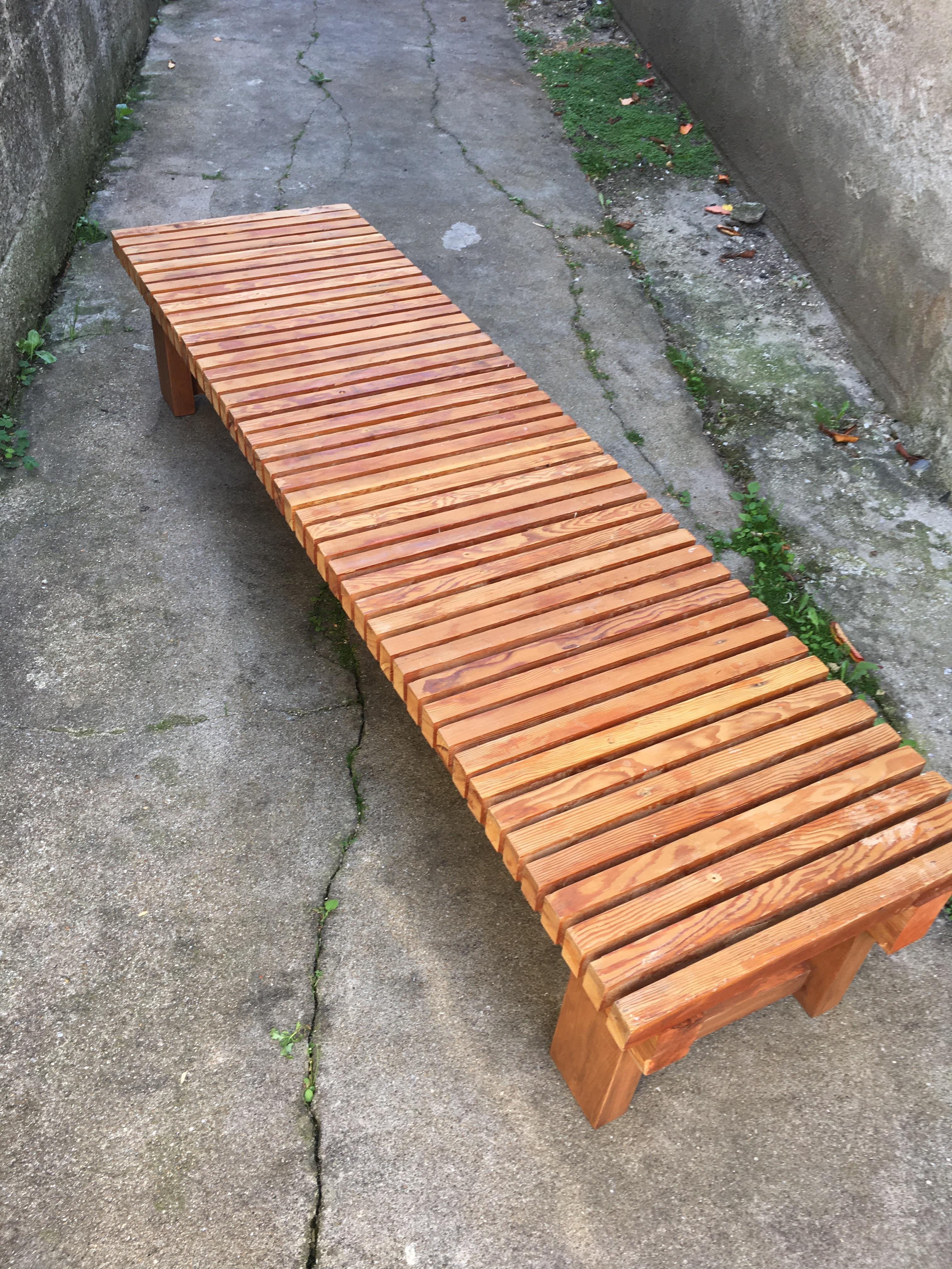 Mid-20th Century Charlotte Perriand Duckboard Bench, 1969