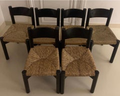 Charlotte Perriand: ensemble di 6 sedie nere