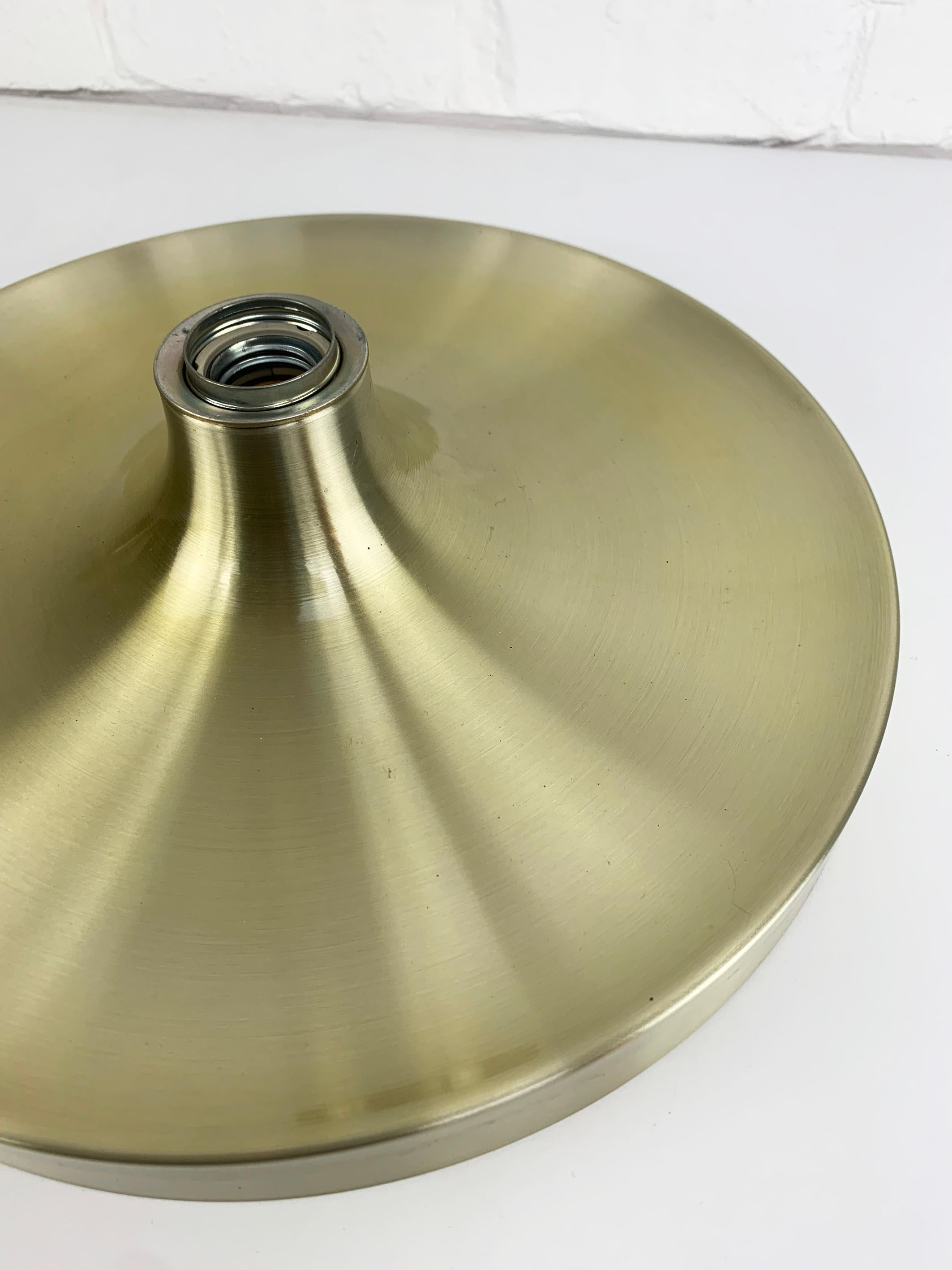 Charlotte Perriand Flush Sconce Gold Disc Wall Light, Germany, 1960s For Sale 2