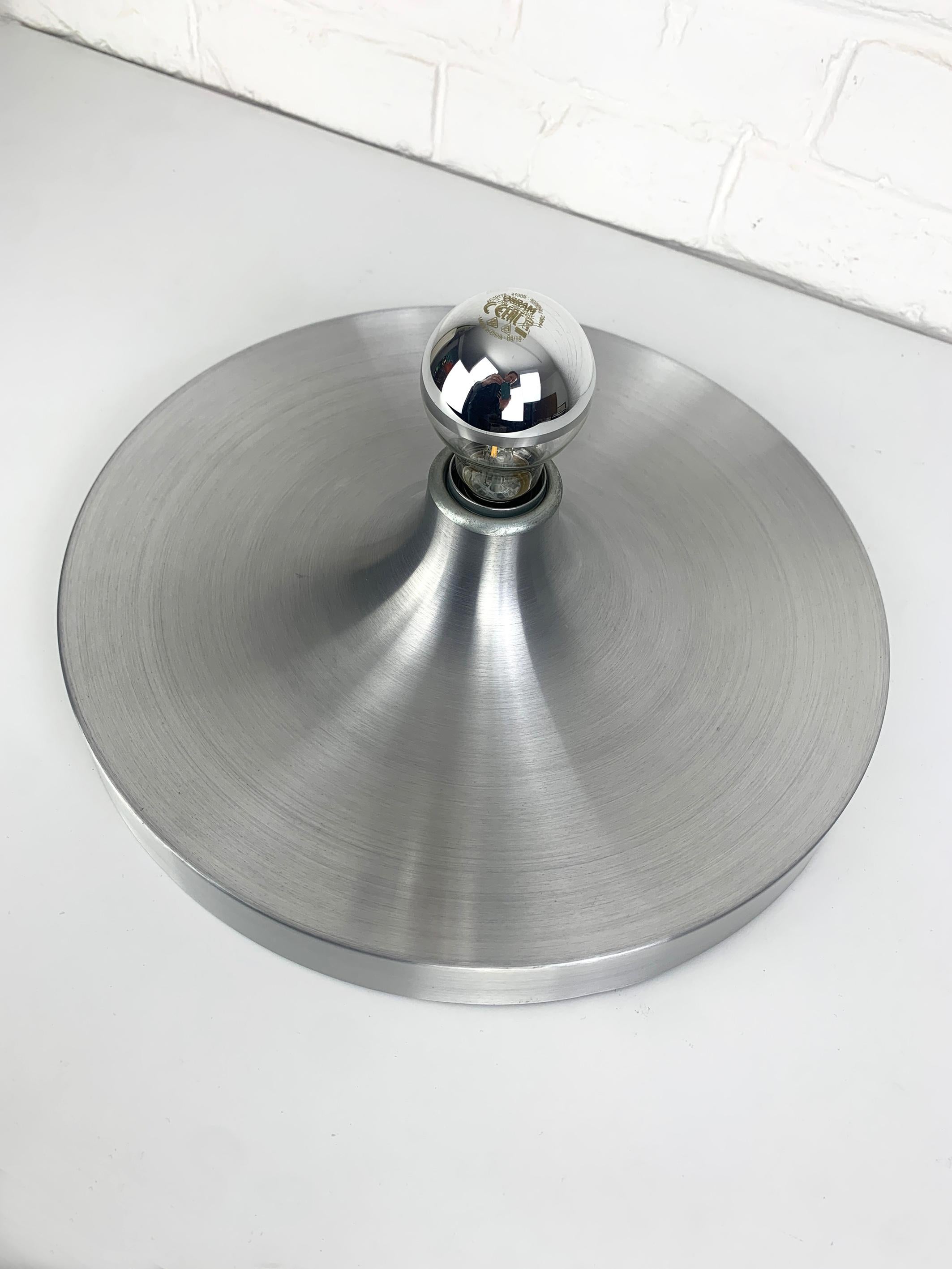 Charlotte Perriand Flush Wall Lamp for Les Arcs, Sconce, 1960s In Good Condition In Vorst, BE