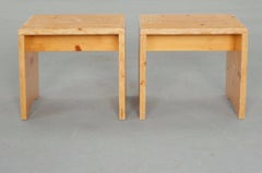 Charlotte Perriand for Les Arcs 1600, Pair of Stools, 1960s