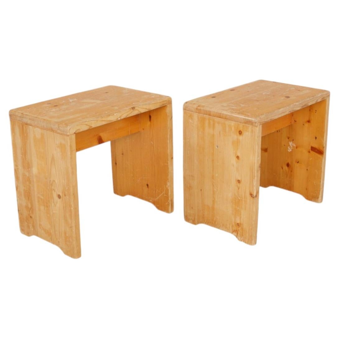 Charlotte Perriand for Les Arcs 1600, Pair of Stools, 1960s